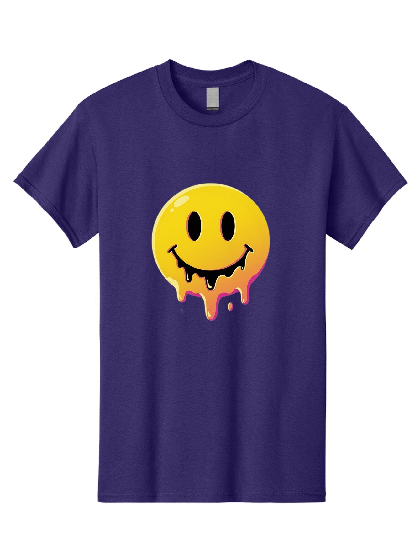 Melting-Smiley Men'S Graphic Tee, 100% Cotton, Comfortable Casual Summer Wear, Machine Washable, Vintage Camera, Old Camera, Antique Camera, Black Camera, Classic Photography, Photography Equipment, Nostalgic Device, Film Camera, Camera Art Bam874