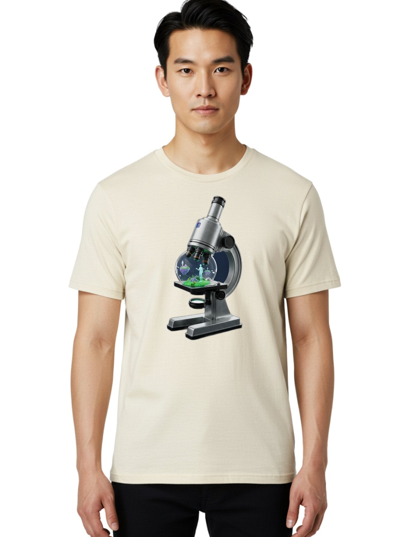 Microscope Men'S Graphic Tee, 100% Cotton, Comfortable Casual Summer Wear, Machine Washable, Vintage Camera, Old Camera, Antique Camera, Black Camera, Classic Photography, Photography Equipment, Nostalgic Device, Film Camera, Camera Art Bam884 25