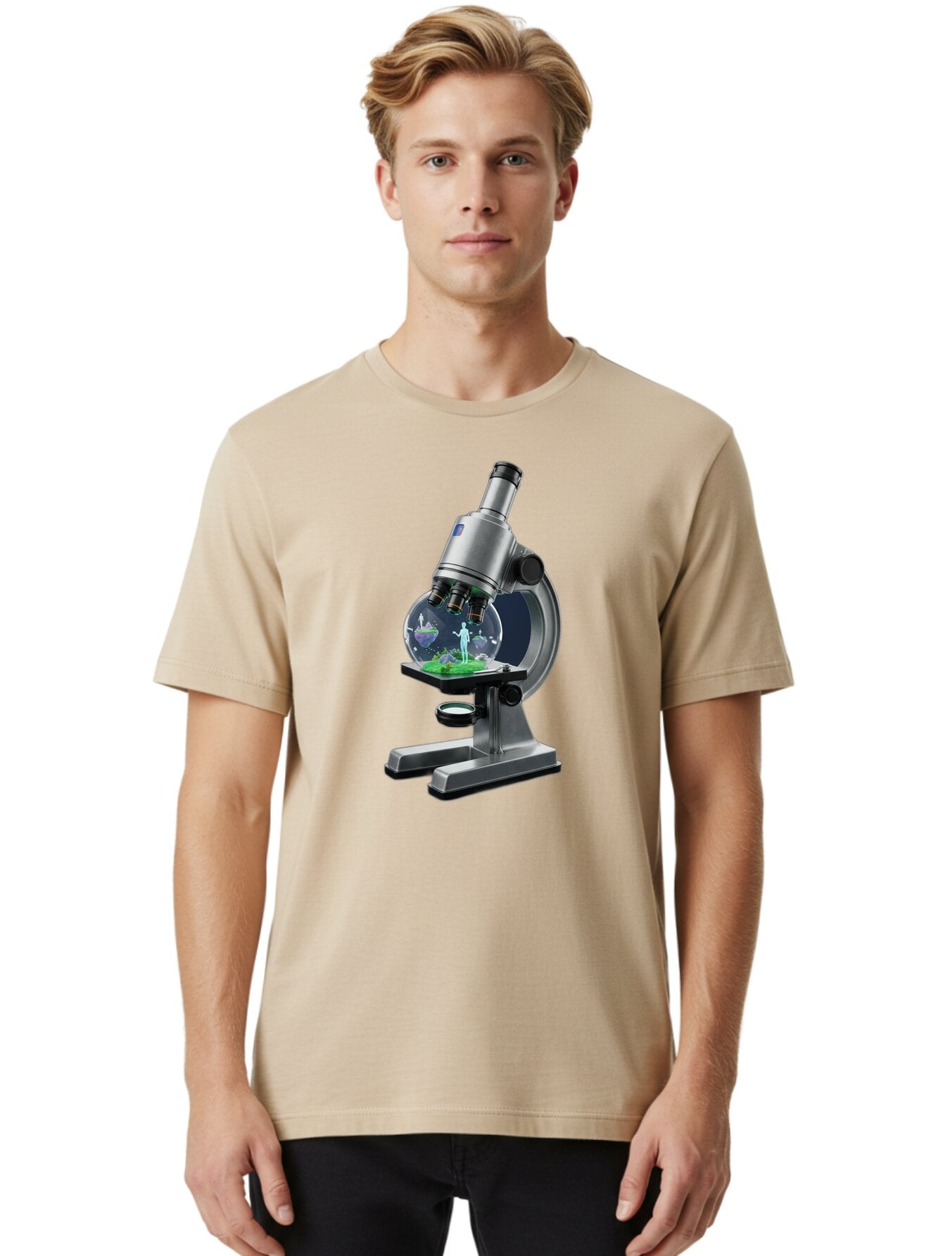 Microscope Men'S Graphic Tee, 100% Cotton, Comfortable Casual Summer Wear, Machine Washable, Vintage Camera, Old Camera, Antique Camera, Black Camera, Classic Photography, Photography Equipment, Nostalgic Device, Film Camera, Camera Art Bam884 18