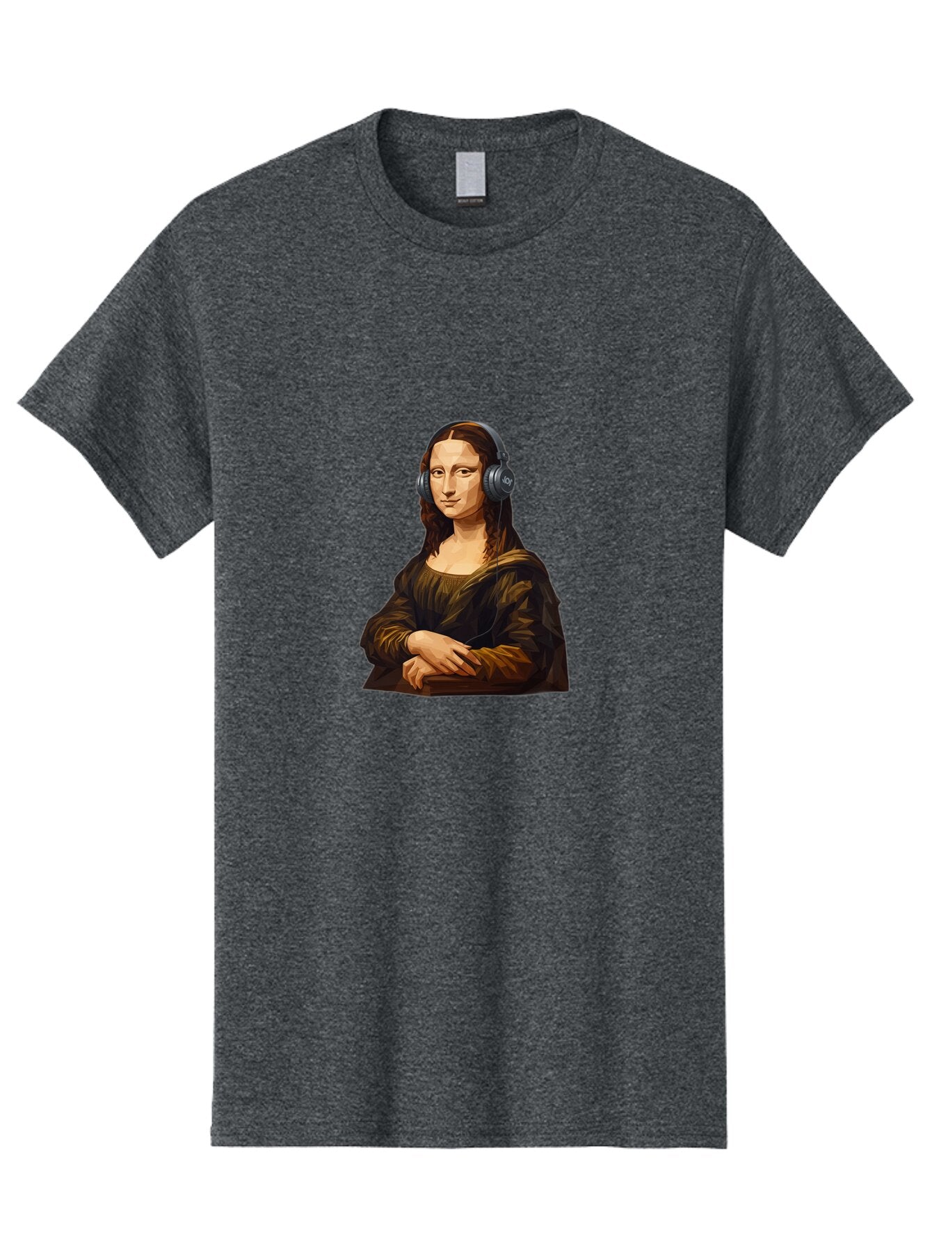 Mona-Lisa-1 Men'S Graphic Tee, 100% Cotton, Comfortable Casual Summer Wear, Machine Washable, Vintage Camera, Old Camera, Antique Camera, Black Camera, Classic Photography, Photography Equipment, Nostalgic Device, Film Camera, Camera Art Bam896
