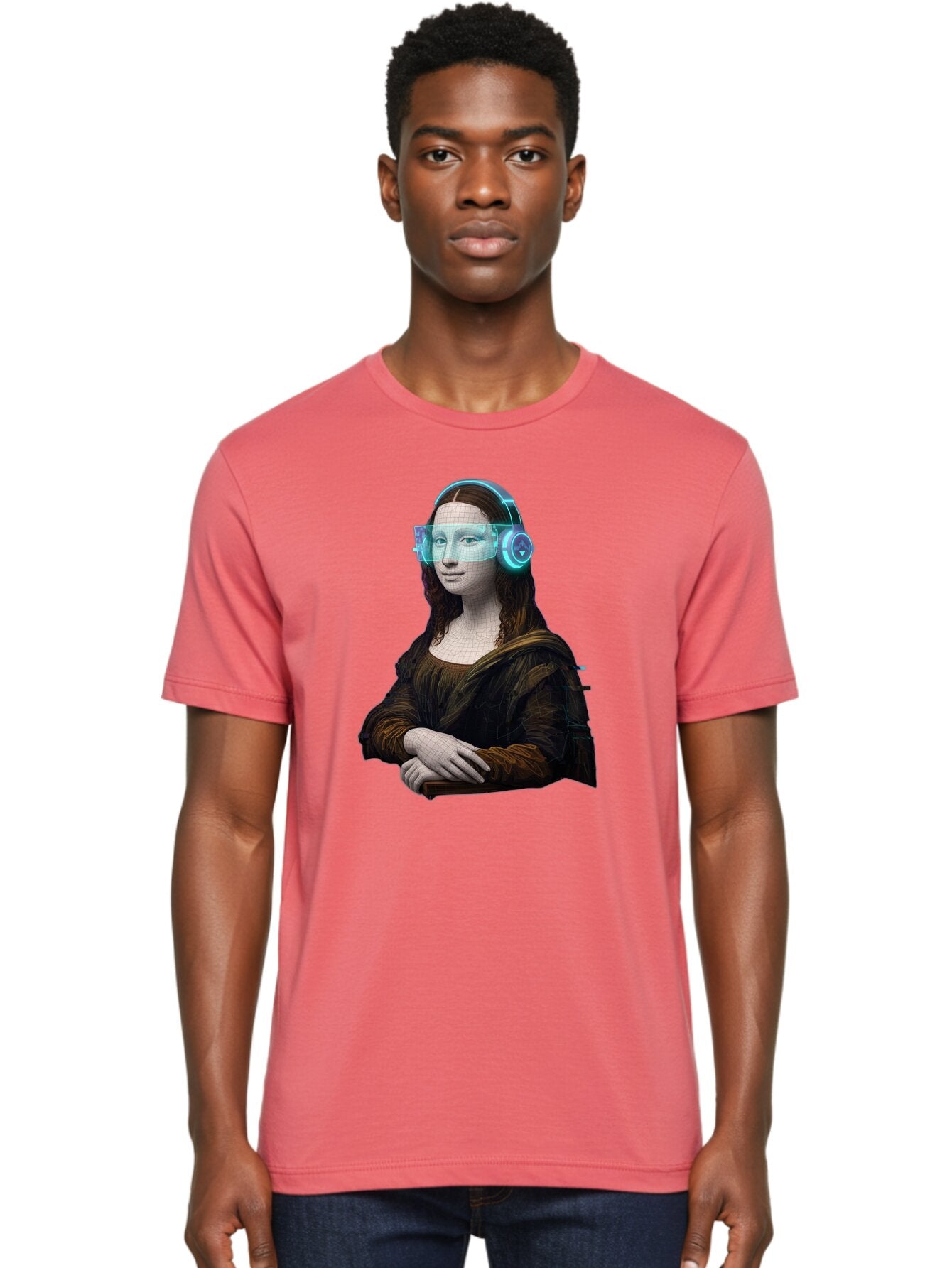 Mona-Lisa-2 Men'S Graphic Tee, 100% Cotton, Comfortable Casual Summer Wear, Machine Washable, Vintage Camera, Old Camera, Antique Camera, Black Camera, Classic Photography, Photography Equipment, Nostalgic Device, Film Camera, Camera Art Bam897 20
