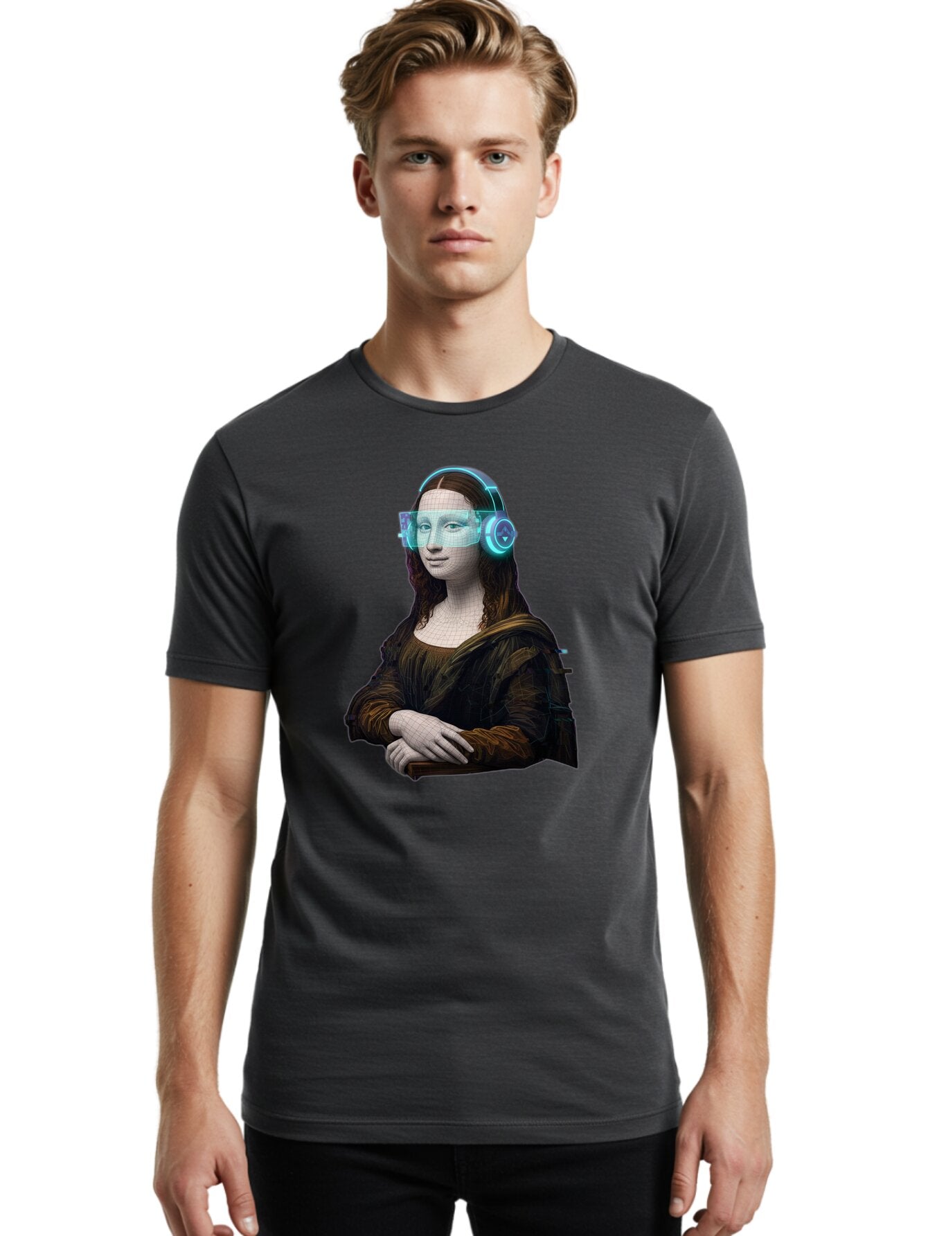 Mona-Lisa-2 Men'S Graphic Tee, 100% Cotton, Comfortable Casual Summer Wear, Machine Washable, Vintage Camera, Old Camera, Antique Camera, Black Camera, Classic Photography, Photography Equipment, Nostalgic Device, Film Camera, Camera Art Bam897 29