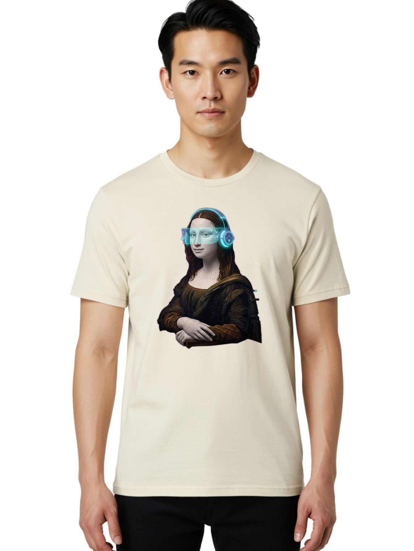 Mona-Lisa-2 Men'S Graphic Tee, 100% Cotton, Comfortable Casual Summer Wear, Machine Washable, Vintage Camera, Old Camera, Antique Camera, Black Camera, Classic Photography, Photography Equipment, Nostalgic Device, Film Camera, Camera Art Bam897 19