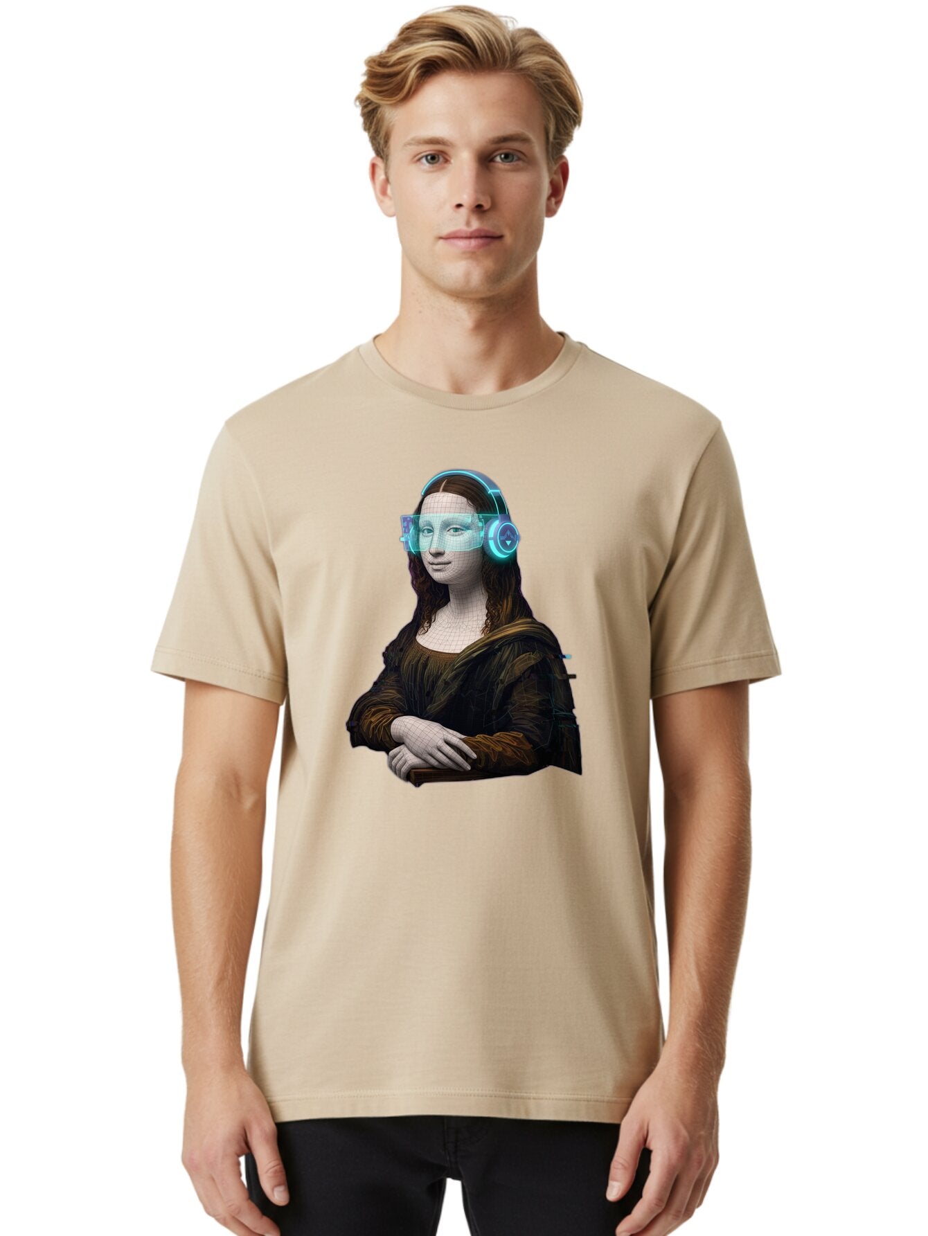 Mona-Lisa-2 Men'S Graphic Tee, 100% Cotton, Comfortable Casual Summer Wear, Machine Washable, Vintage Camera, Old Camera, Antique Camera, Black Camera, Classic Photography, Photography Equipment, Nostalgic Device, Film Camera, Camera Art Bam897 28
