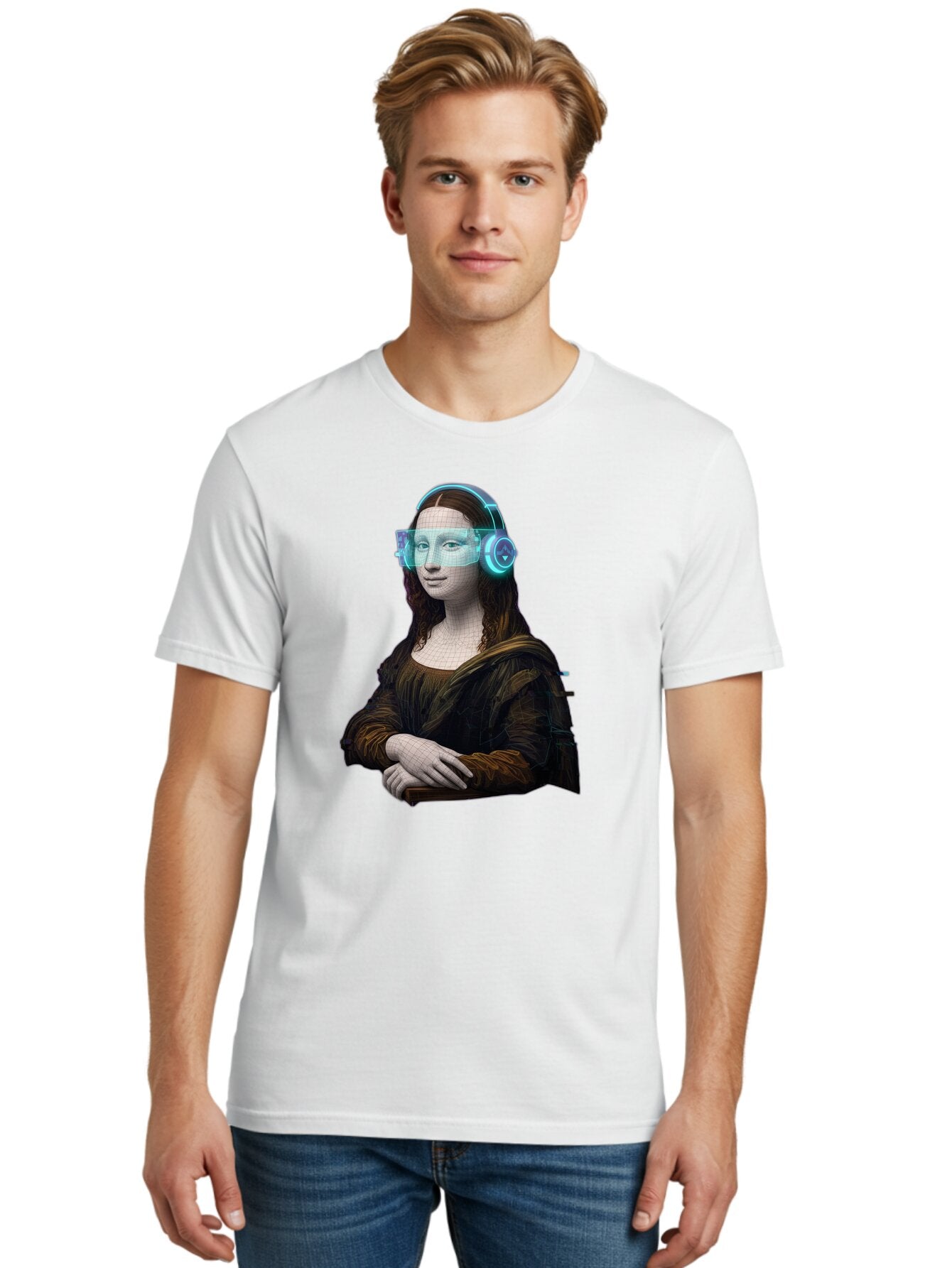 Mona-Lisa-2 Men'S Graphic Tee, 100% Cotton, Comfortable Casual Summer Wear, Machine Washable, Vintage Camera, Old Camera, Antique Camera, Black Camera, Classic Photography, Photography Equipment, Nostalgic Device, Film Camera, Camera Art Bam897 25