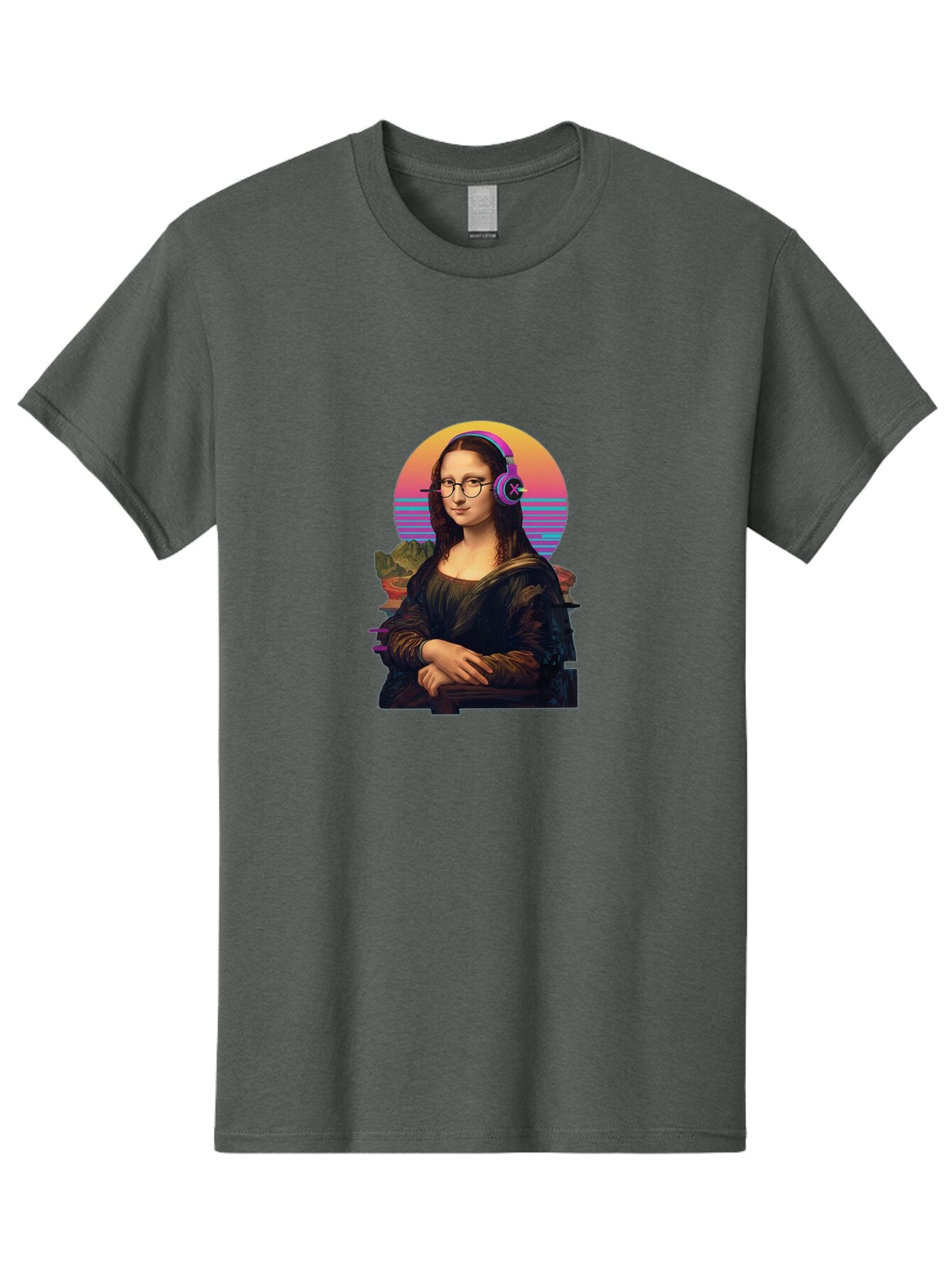 Mona-Lisa-3 Men'S Graphic Tee, 100% Cotton, Comfortable Casual Summer Wear, Machine Washable, Vintage Camera, Old Camera, Antique Camera, Black Camera, Classic Photography, Photography Equipment, Nostalgic Device, Film Camera, Camera Art Bam898 7