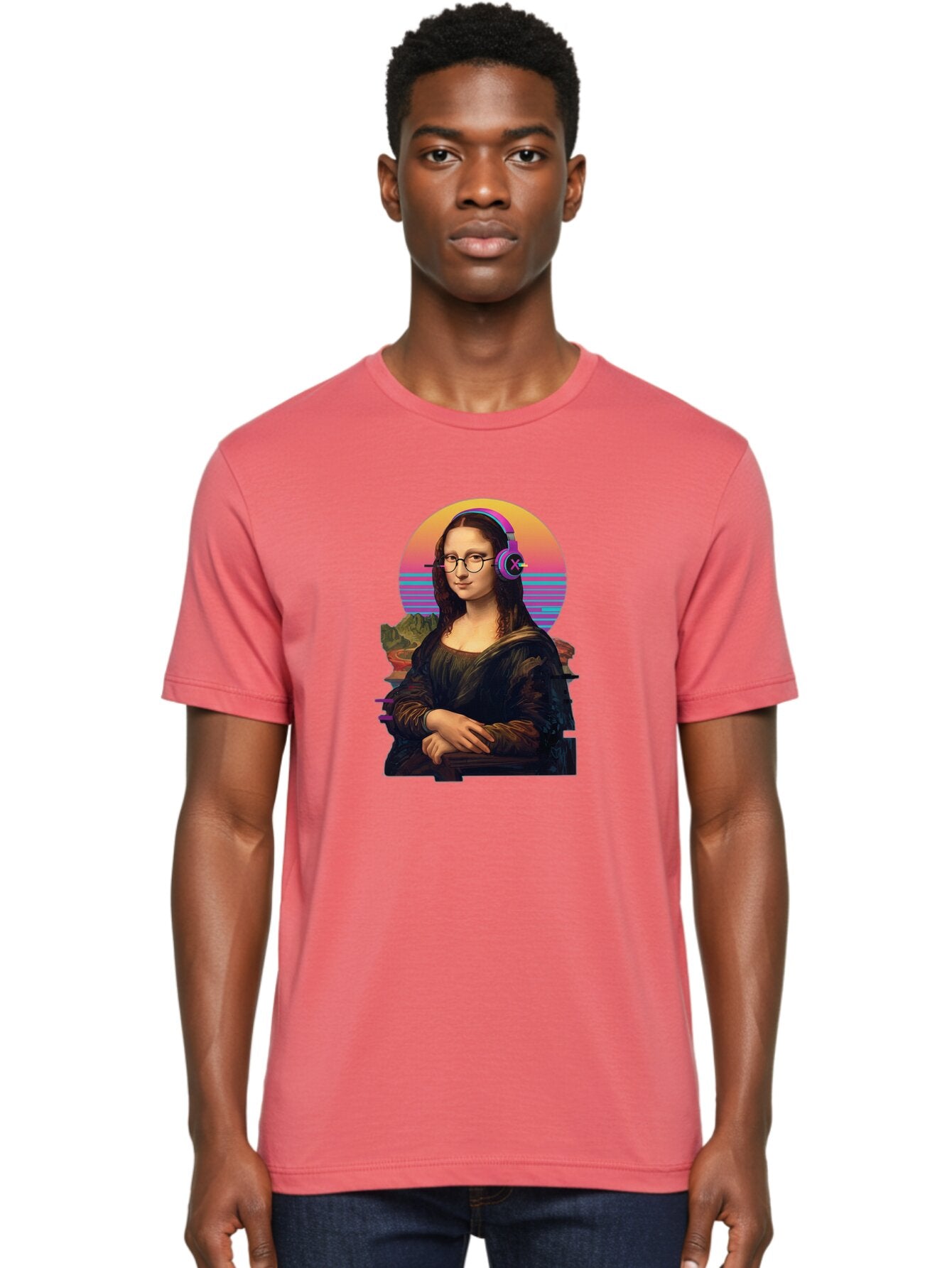 Mona-Lisa-3 Men'S Graphic Tee, 100% Cotton, Comfortable Casual Summer Wear, Machine Washable, Vintage Camera, Old Camera, Antique Camera, Black Camera, Classic Photography, Photography Equipment, Nostalgic Device, Film Camera, Camera Art Bam898 28