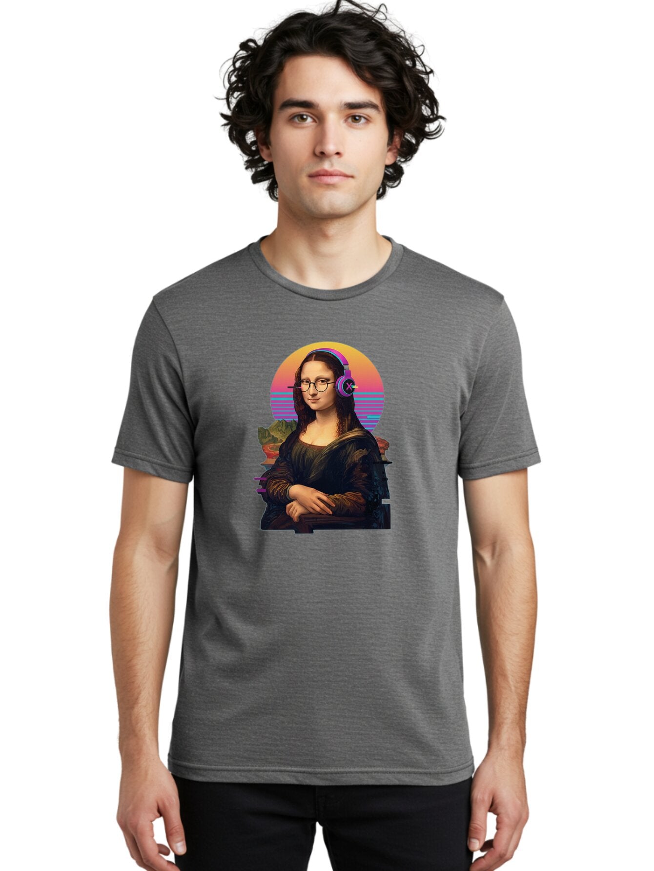Mona-Lisa-3 Men'S Graphic Tee, 100% Cotton, Comfortable Casual Summer Wear, Machine Washable, Vintage Camera, Old Camera, Antique Camera, Black Camera, Classic Photography, Photography Equipment, Nostalgic Device, Film Camera, Camera Art Bam898 17