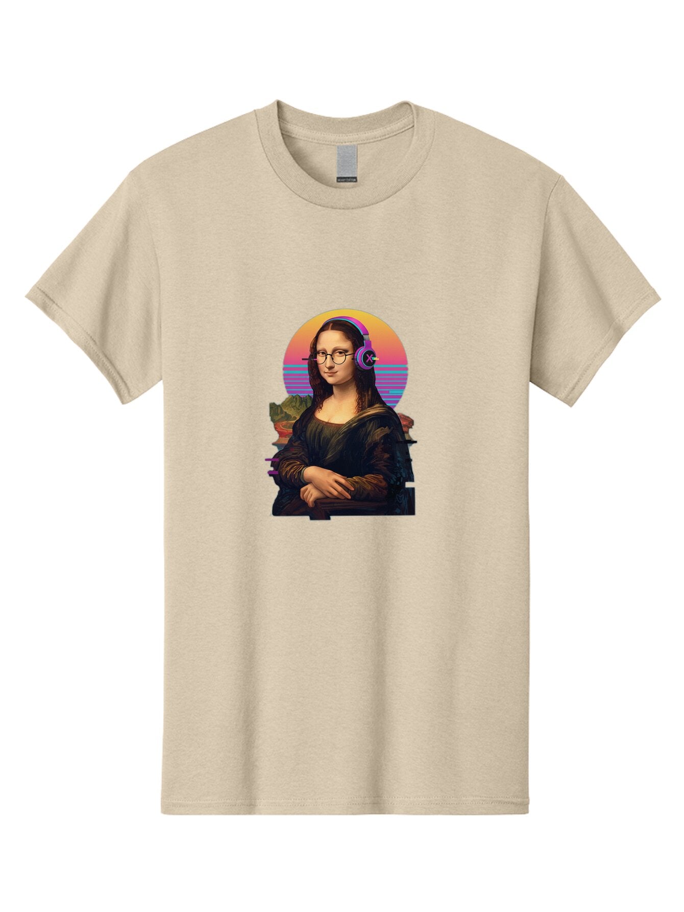 Mona-Lisa-3 Men'S Graphic Tee, 100% Cotton, Comfortable Casual Summer Wear, Machine Washable, Vintage Camera, Old Camera, Antique Camera, Black Camera, Classic Photography, Photography Equipment, Nostalgic Device, Film Camera, Camera Art Bam898 9