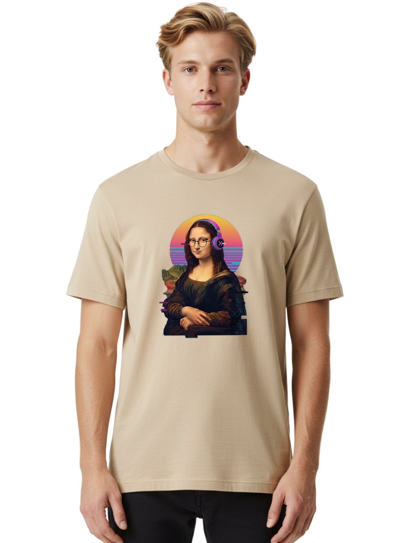 Mona-Lisa-3 Men'S Graphic Tee, 100% Cotton, Comfortable Casual Summer Wear, Machine Washable, Vintage Camera, Old Camera, Antique Camera, Black Camera, Classic Photography, Photography Equipment, Nostalgic Device, Film Camera, Camera Art Bam898 26