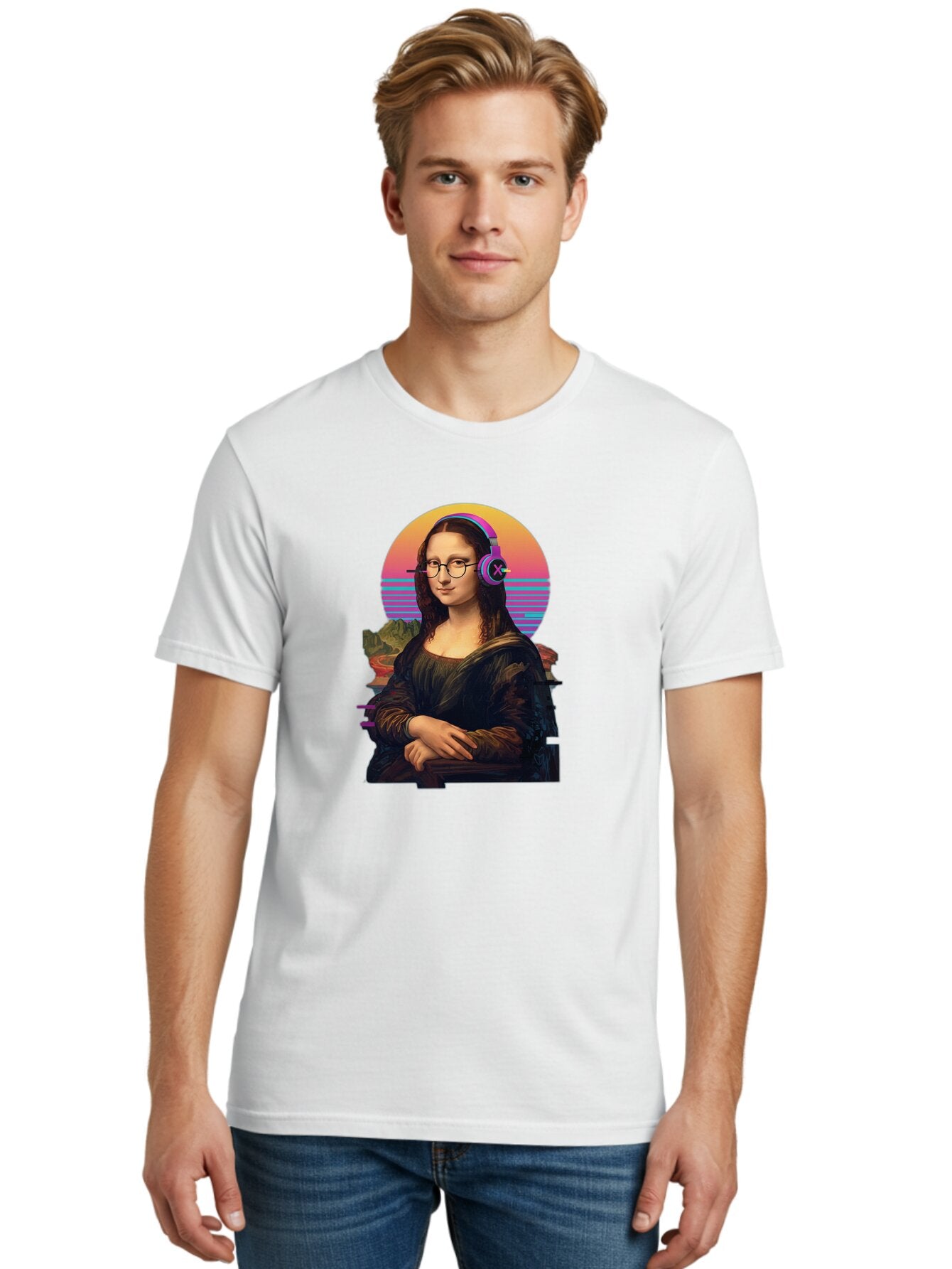 Mona-Lisa-3 Men'S Graphic Tee, 100% Cotton, Comfortable Casual Summer Wear, Machine Washable, Vintage Camera, Old Camera, Antique Camera, Black Camera, Classic Photography, Photography Equipment, Nostalgic Device, Film Camera, Camera Art Bam898 19