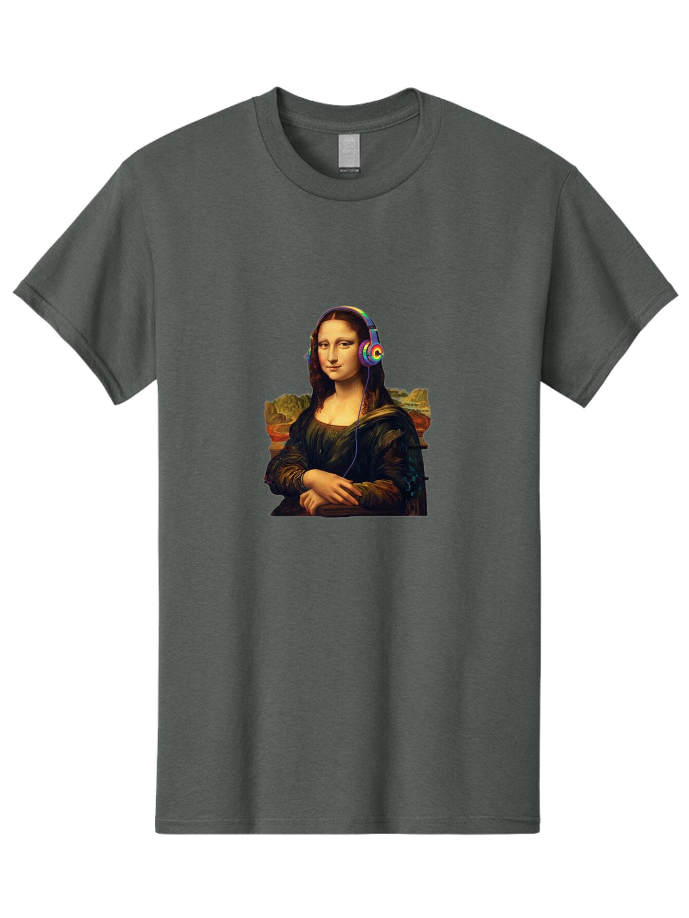 Mona-Lisa-4 Men'S Graphic Tee, 100% Cotton, Comfortable Casual Summer Wear, Machine Washable, Vintage Camera, Old Camera, Antique Camera, Black Camera, Classic Photography, Photography Equipment, Nostalgic Device, Film Camera, Camera Art Bam899 8