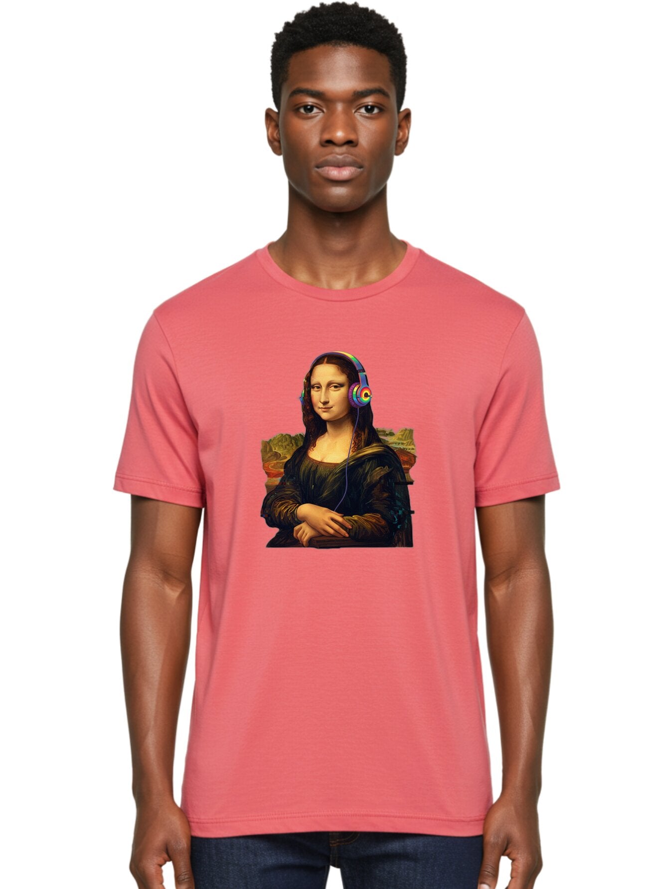 Mona-Lisa-4 Men'S Graphic Tee, 100% Cotton, Comfortable Casual Summer Wear, Machine Washable, Vintage Camera, Old Camera, Antique Camera, Black Camera, Classic Photography, Photography Equipment, Nostalgic Device, Film Camera, Camera Art Bam899 21