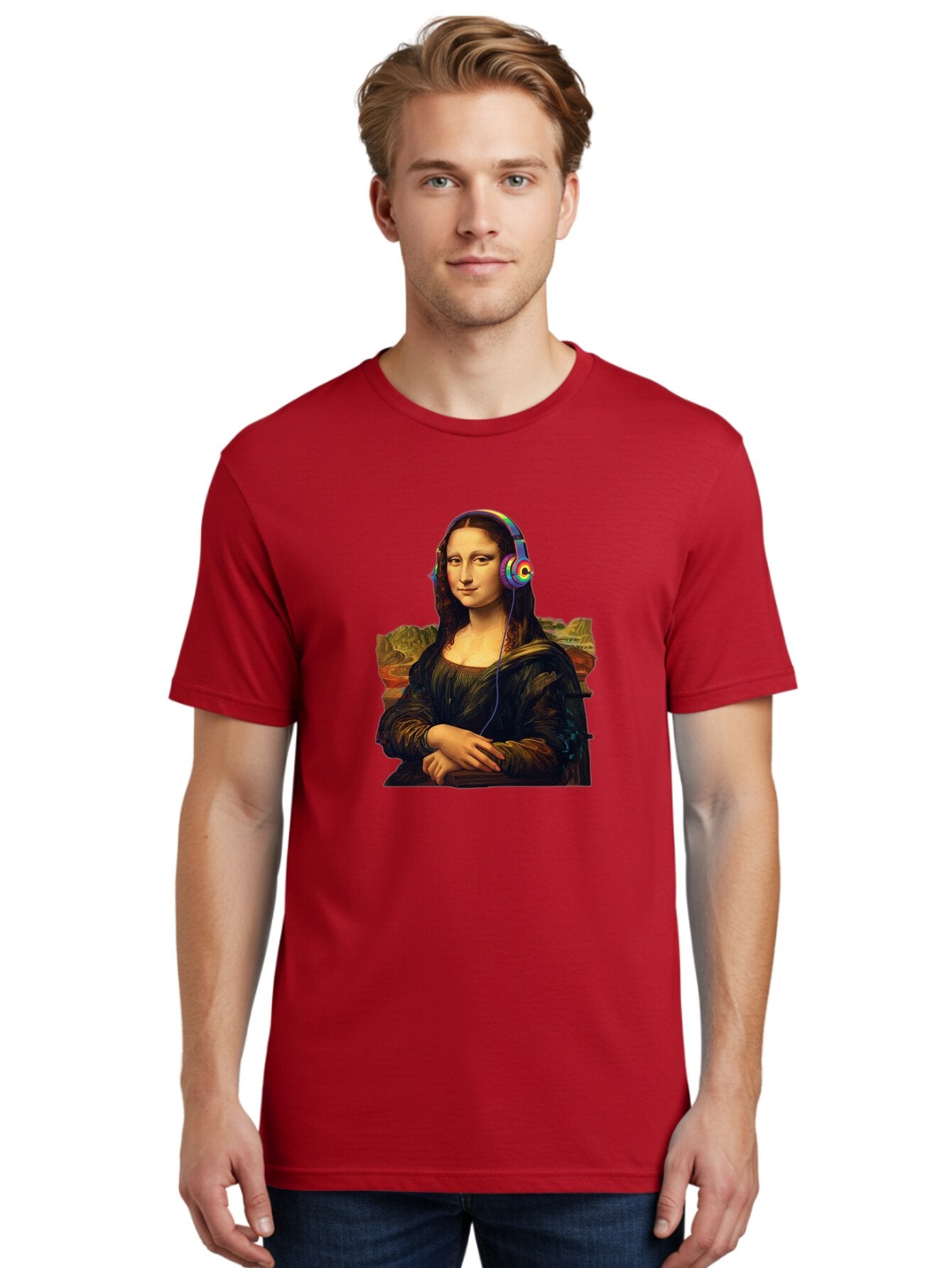 Mona-Lisa-4 Men'S Graphic Tee, 100% Cotton, Comfortable Casual Summer Wear, Machine Washable, Vintage Camera, Old Camera, Antique Camera, Black Camera, Classic Photography, Photography Equipment, Nostalgic Device, Film Camera, Camera Art Bam899 28