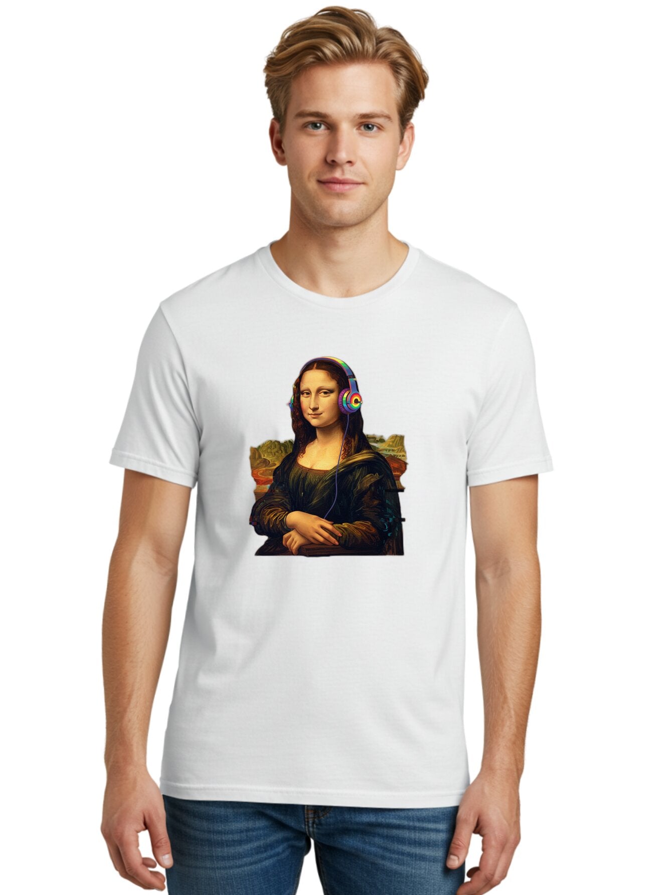 Mona-Lisa-4 Men'S Graphic Tee, 100% Cotton, Comfortable Casual Summer Wear, Machine Washable, Vintage Camera, Old Camera, Antique Camera, Black Camera, Classic Photography, Photography Equipment, Nostalgic Device, Film Camera, Camera Art Bam899 22