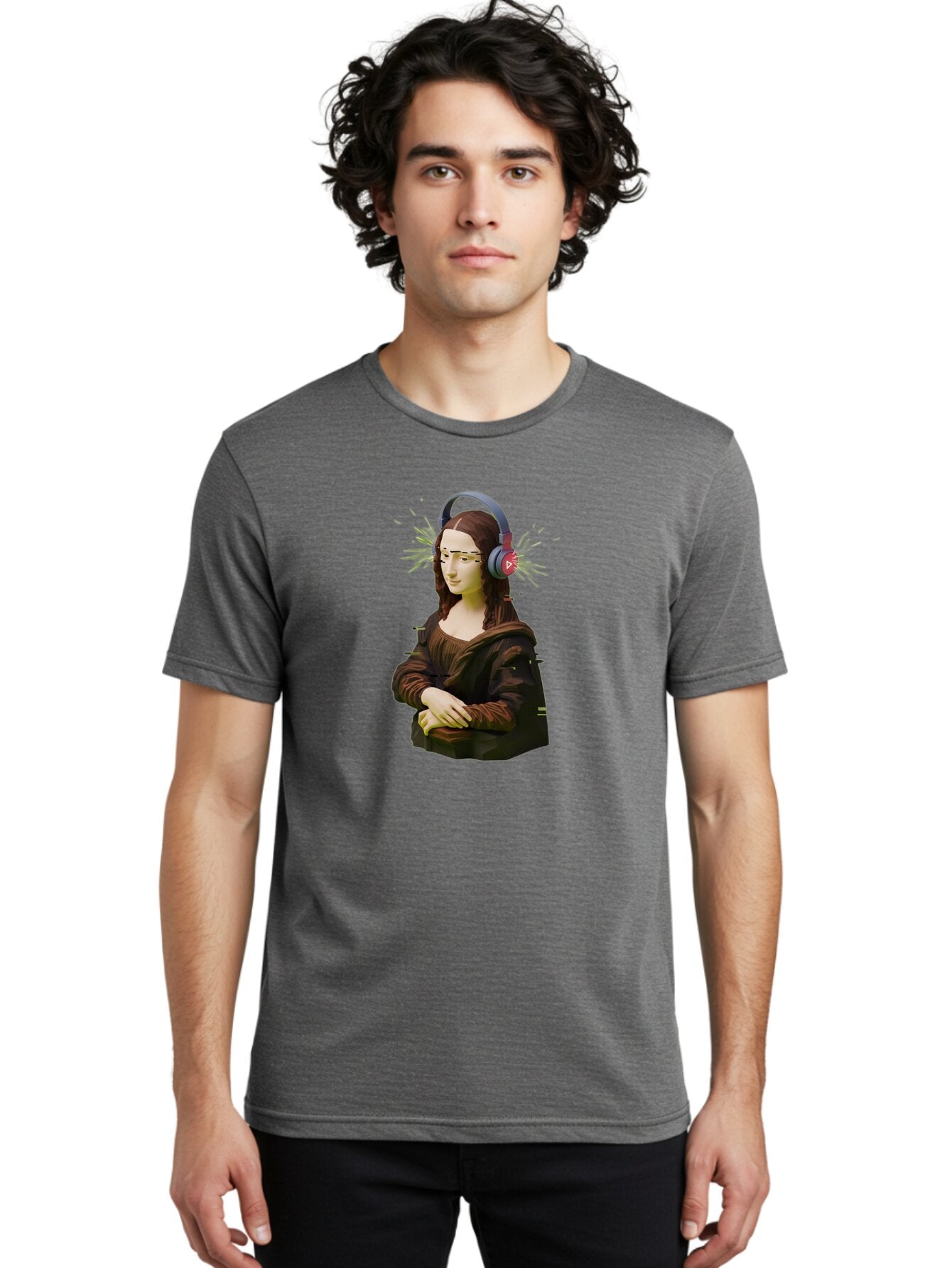 Mona-Lisa-5 Men'S Graphic Tee, 100% Cotton, Comfortable Casual Summer Wear, Machine Washable, Vintage Camera, Old Camera, Antique Camera, Black Camera, Classic Photography, Photography Equipment, Nostalgic Device, Film Camera, Camera Art Bam900 30