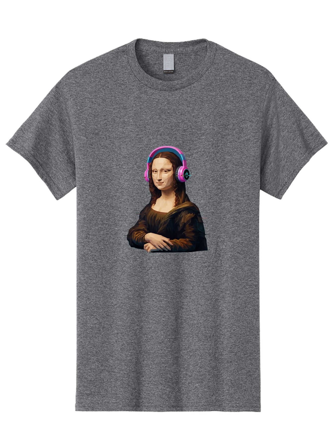 Mona-Lisa-Headphones-1 Men'S Graphic Tee, 100% Cotton, Comfortable Casual Summer Wear, Machine Washable, Vintage Camera, Old Camera, Antique Camera, Black Camera, Classic Photography, Photography Equipment, Nostalgic Device, Film Camera, Bam901 6