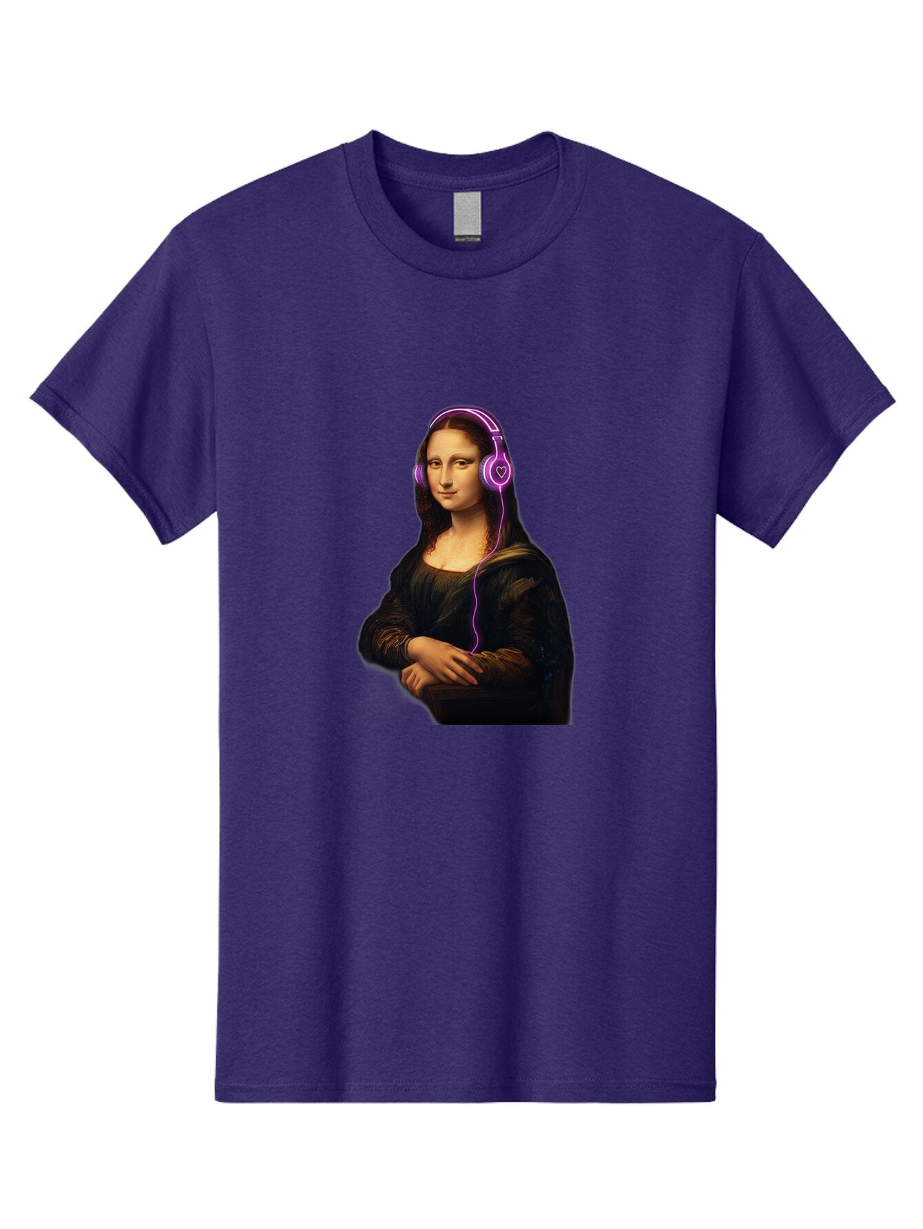 Mona-Lisa-With-Headphones Men'S Graphic Tee, 100% Cotton, Comfortable Casual Summer Wear, Machine Washable, Vintage Camera, Old Camera, Antique Camera, Black Camera, Classic Photography, Photography Equipment, Nostalgic Device, Film Camera, Bam912 15