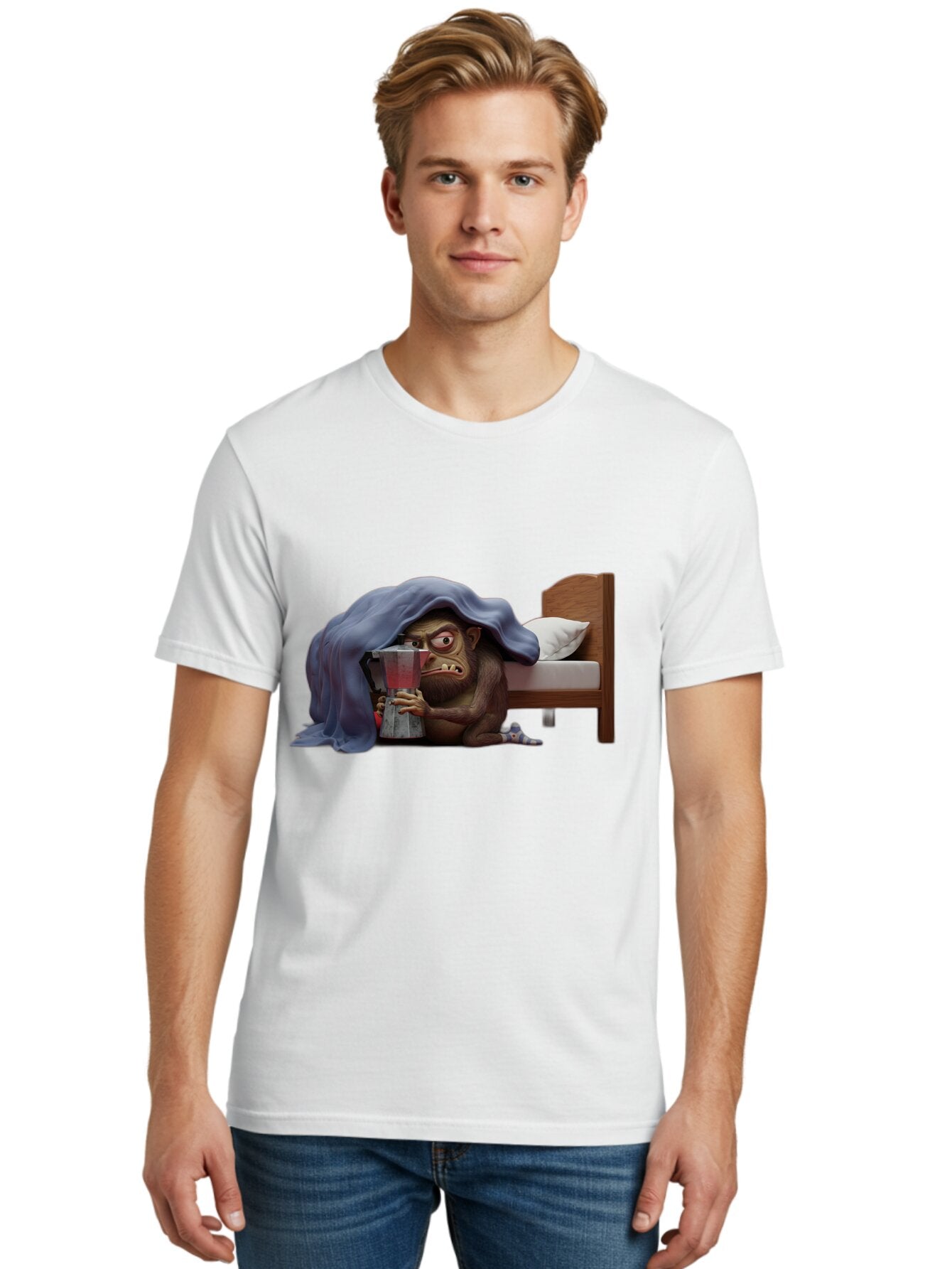 Monkey-Drinking-Coffee Men'S Graphic Tee, 100% Cotton, Comfortable Casual Summer Wear, Machine Washable, Vintage Camera, Old Camera, Antique Camera, Black Camera, Classic Photography, Photography Equipment, Nostalgic Device, Film Camera, Bam914 27