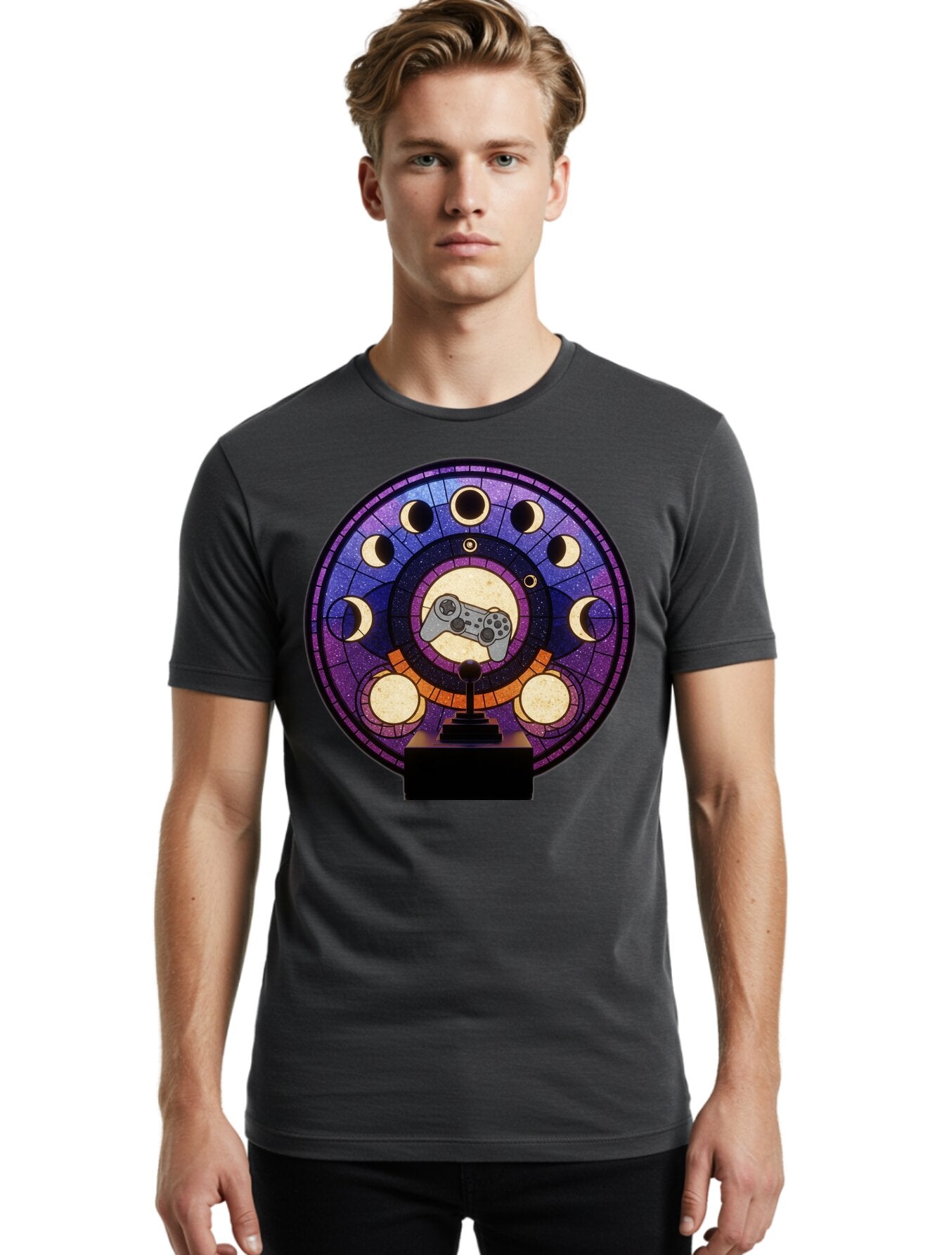 Moon-Phases-The-Game-Award Men'S Graphic Tee, 100% Cotton, Comfortable Casual Summer Wear, Machine Washable, Vintage Camera, Old Camera, Antique Camera, Black Camera, Classic Photography, Photography Equipment, Nostalgic Device, Film Camera, Bam921 25