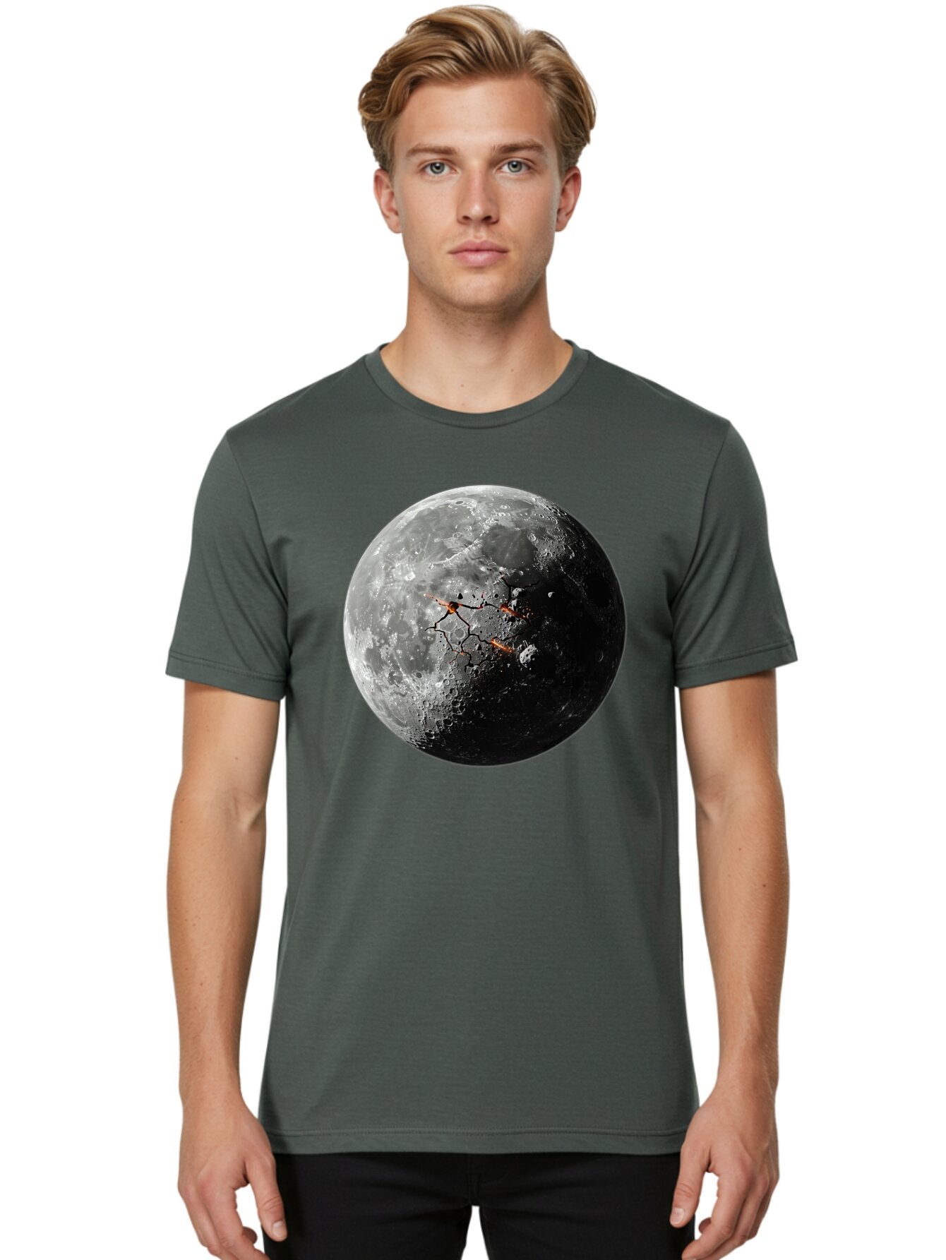 Moon-Surface Men'S Graphic Tee, 100% Cotton, Comfortable Casual Summer Wear, Machine Washable, Vintage Camera, Old Camera, Antique Camera, Black Camera, Classic Photography, Photography Equipment, Nostalgic Device, Film Camera, Camera Art Bam925 20