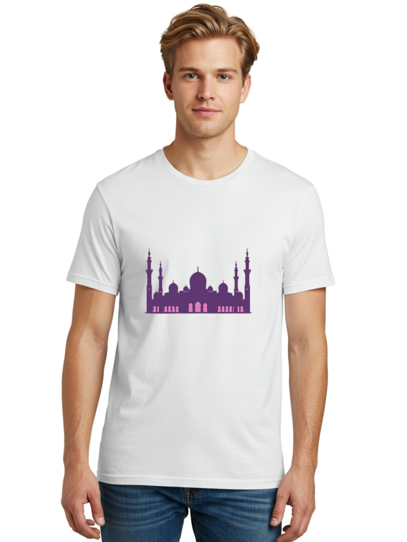 Mosque-Silhouette Men'S Graphic Tee, 100% Cotton, Comfortable Casual Summer Wear, Machine Washable, Vintage Camera, Old Camera, Antique Camera, Black Camera, Classic Photography, Photography Equipment, Nostalgic Device, Film Camera, Camera Art Bam930 24