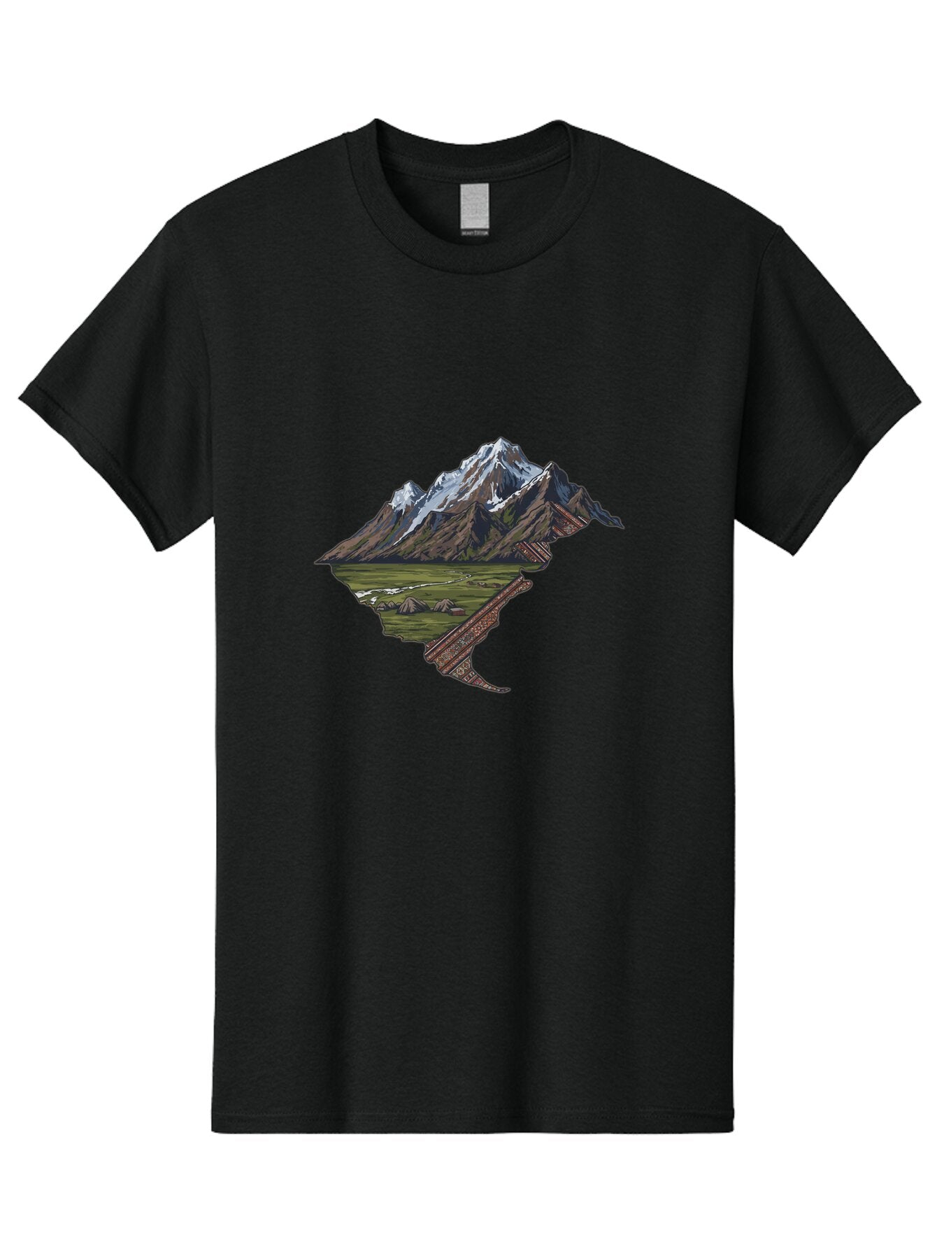 Mountain-Landscape-1 Men'S Graphic Tee, 100% Cotton, Comfortable Casual Summer Wear, Machine Washable, Vintage Camera, Old Camera, Antique Camera, Black Camera, Classic Photography, Photography Equipment, Nostalgic Device, Film Camera, Bam933 5