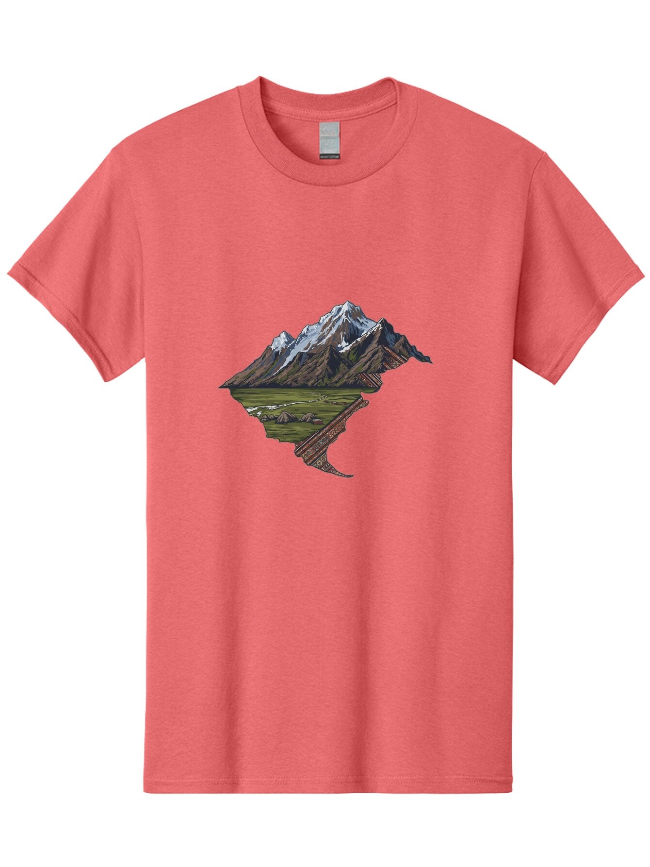 Mountain-Landscape-1 Men'S Graphic Tee, 100% Cotton, Comfortable Casual Summer Wear, Machine Washable, Vintage Camera, Old Camera, Antique Camera, Black Camera, Classic Photography, Photography Equipment, Nostalgic Device, Film Camera, Bam933 12