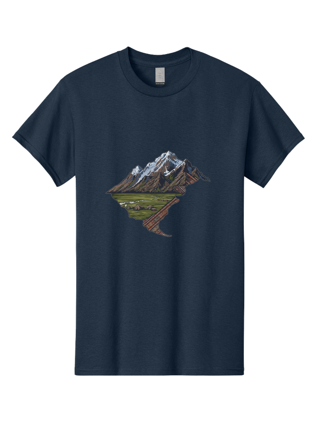Mountain-Landscape-1 Men'S Graphic Tee, 100% Cotton, Comfortable Casual Summer Wear, Machine Washable, Vintage Camera, Old Camera, Antique Camera, Black Camera, Classic Photography, Photography Equipment, Nostalgic Device, Film Camera, Bam933