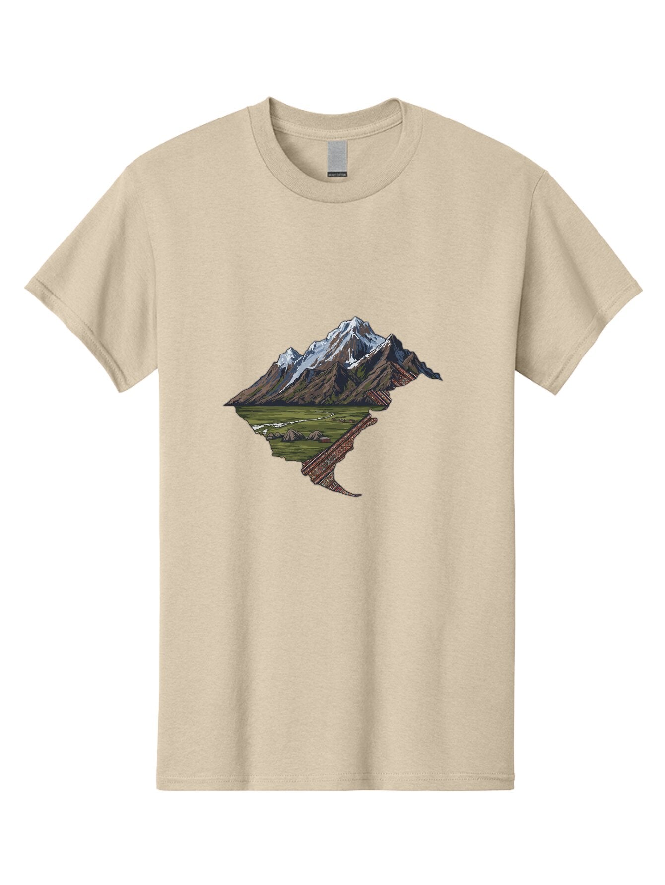 Mountain-Landscape-1 Men'S Graphic Tee, 100% Cotton, Comfortable Casual Summer Wear, Machine Washable, Vintage Camera, Old Camera, Antique Camera, Black Camera, Classic Photography, Photography Equipment, Nostalgic Device, Film Camera, Bam933 3
