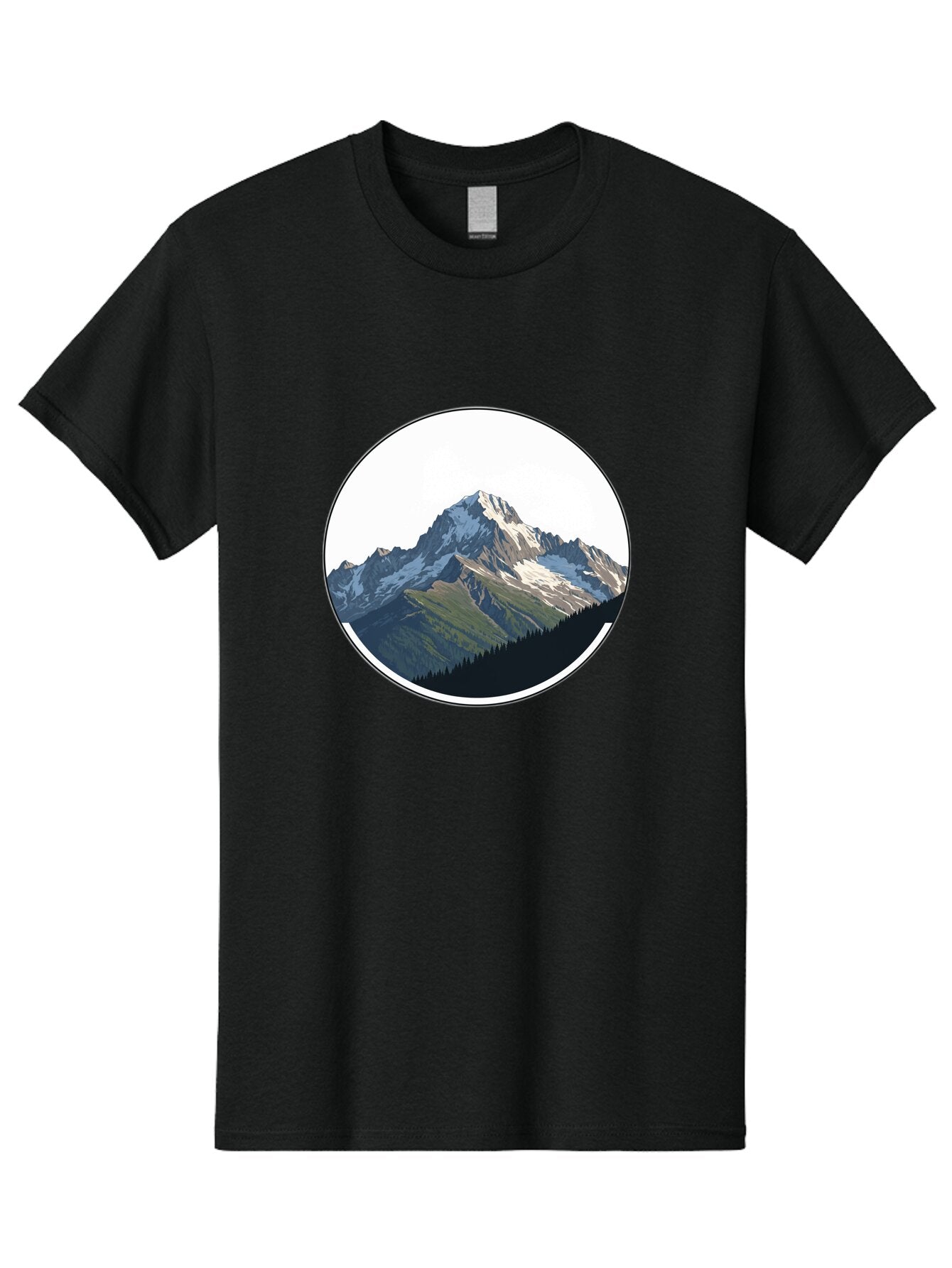 Mountain-Landscape-2 Men'S Graphic Tee, 100% Cotton, Comfortable Casual Summer Wear, Machine Washable, Vintage Camera, Old Camera, Antique Camera, Black Camera, Classic Photography, Photography Equipment, Nostalgic Device, Film Camera, Bam934 15