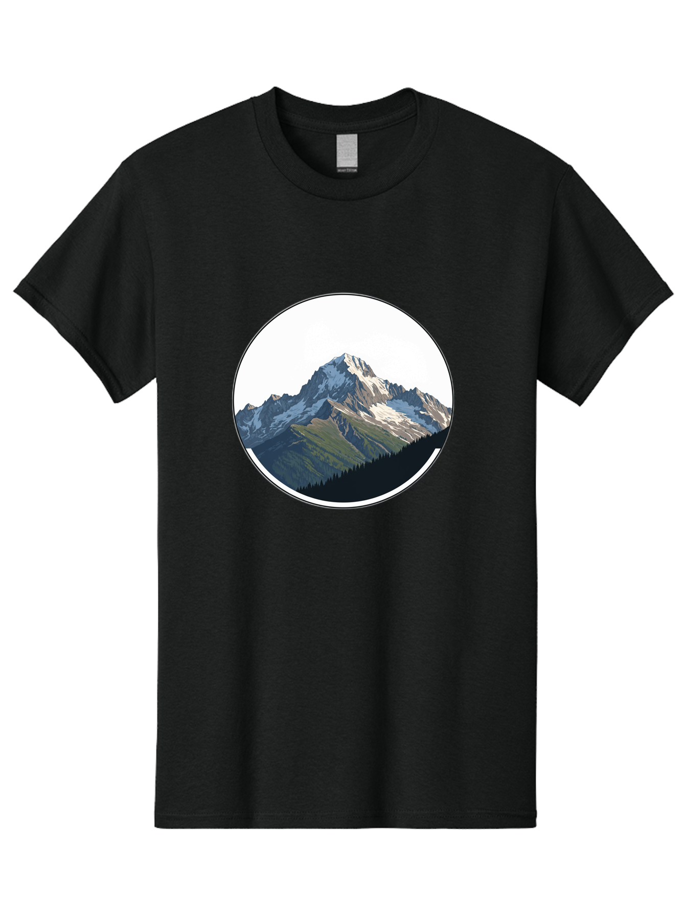 Mountain-Landscape-2 Men'S Graphic Tee, 100% Cotton, Comfortable Casual Summer Wear, Machine Washable, Vintage Camera, Old Camera, Antique Camera, Black Camera, Classic Photography, Photography Equipment, Nostalgic Device, Film Camera, Bam934