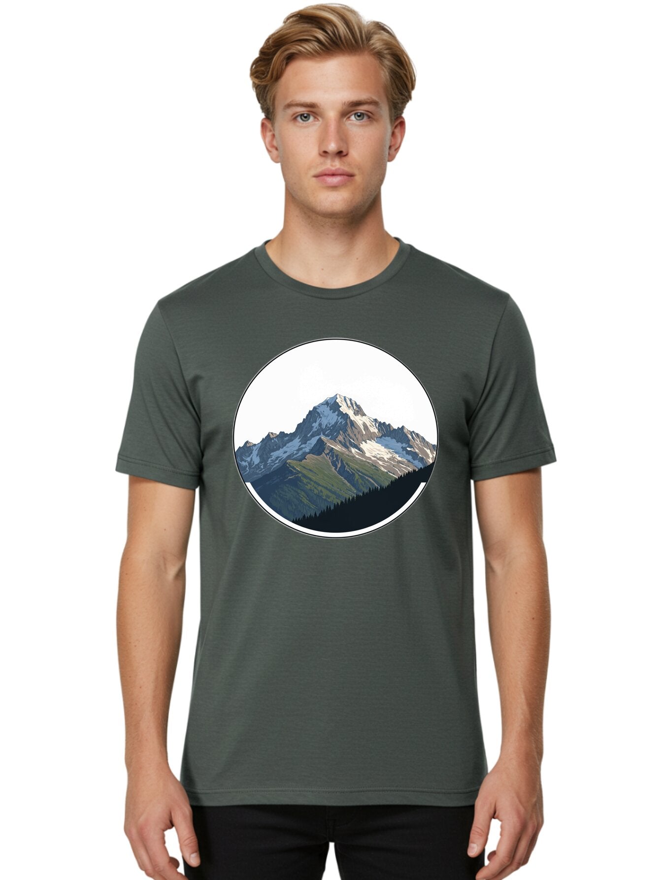 Mountain-Landscape-2 Men'S Graphic Tee, 100% Cotton, Comfortable Casual Summer Wear, Machine Washable, Vintage Camera, Old Camera, Antique Camera, Black Camera, Classic Photography, Photography Equipment, Nostalgic Device, Film Camera, Bam934 29