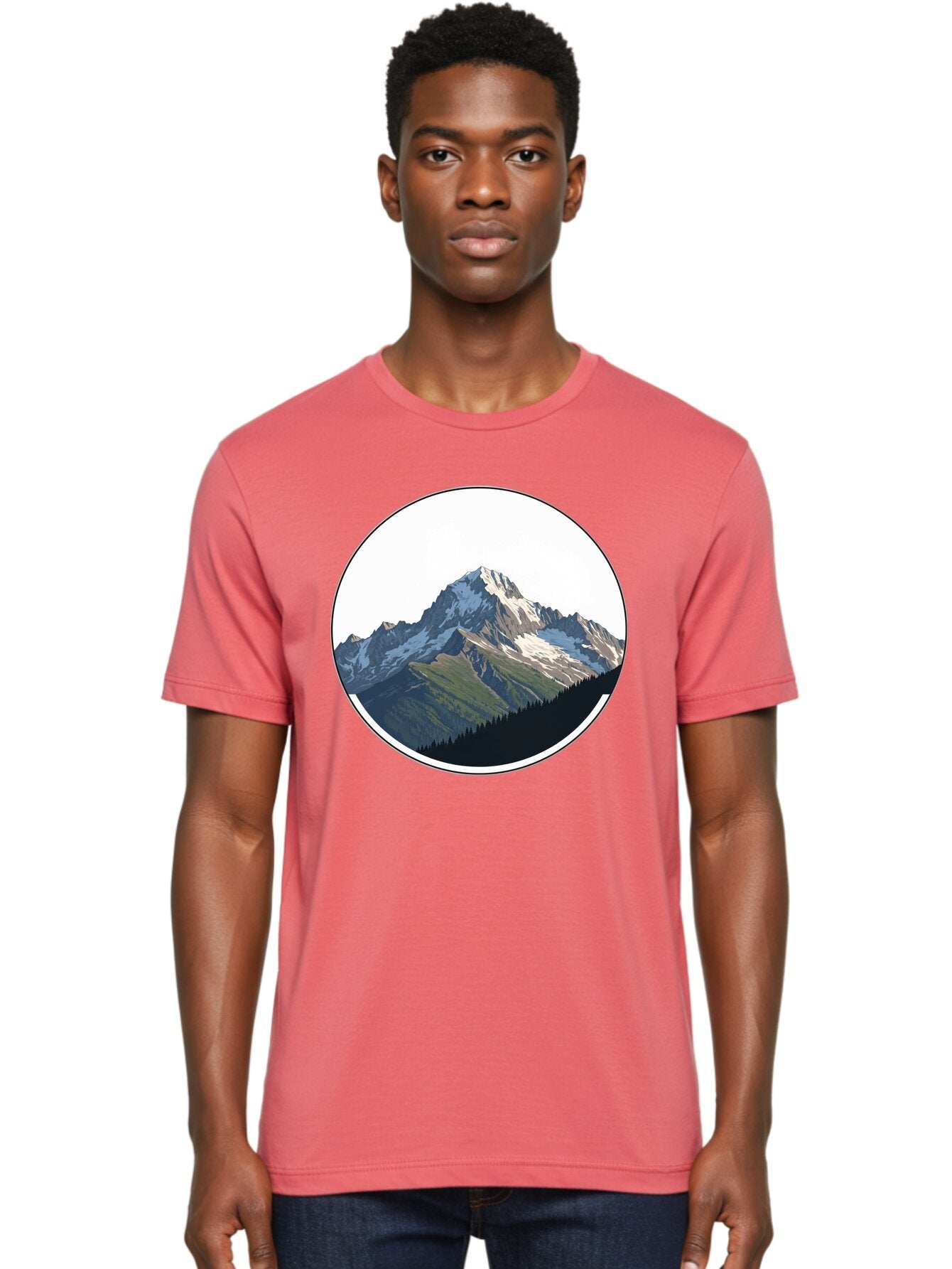 Mountain-Landscape-2 Men'S Graphic Tee, 100% Cotton, Comfortable Casual Summer Wear, Machine Washable, Vintage Camera, Old Camera, Antique Camera, Black Camera, Classic Photography, Photography Equipment, Nostalgic Device, Film Camera, Bam934 26