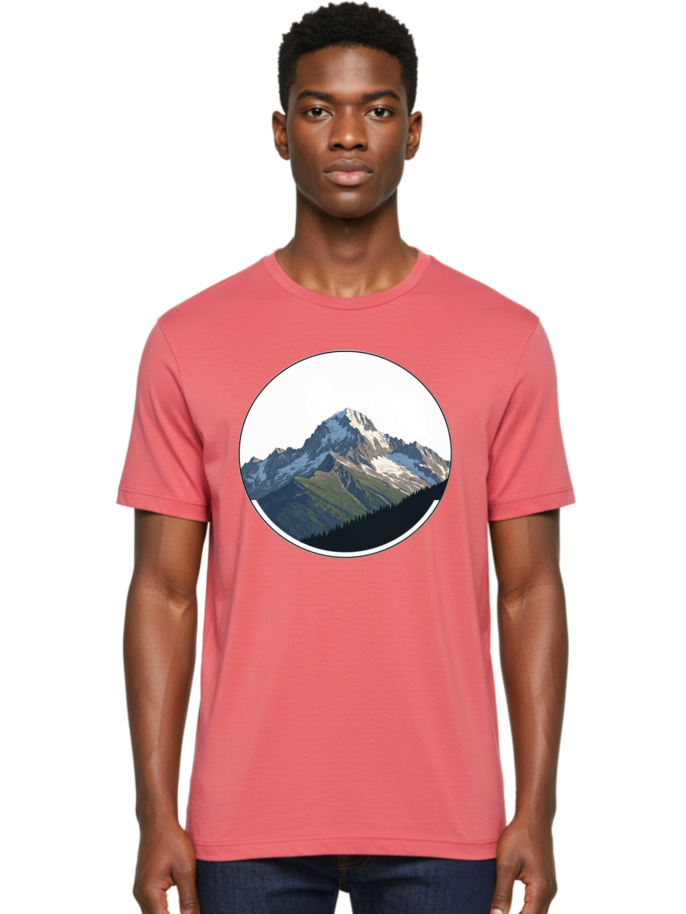 Mountain-Landscape-2 Men'S Graphic Tee, 100% Cotton, Comfortable Casual Summer Wear, Machine Washable, Vintage Camera, Old Camera, Antique Camera, Black Camera, Classic Photography, Photography Equipment, Nostalgic Device, Film Camera, Bam934 20
