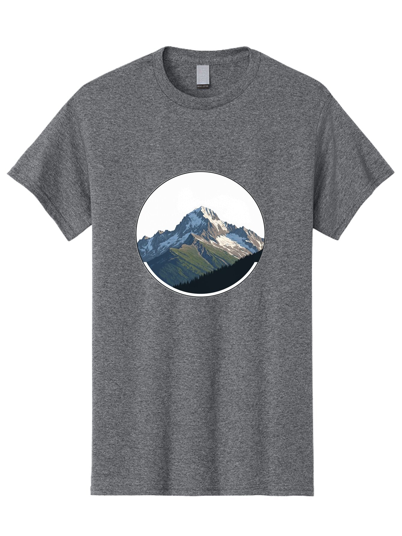 Mountain-Landscape-2 Men'S Graphic Tee, 100% Cotton, Comfortable Casual Summer Wear, Machine Washable, Vintage Camera, Old Camera, Antique Camera, Black Camera, Classic Photography, Photography Equipment, Nostalgic Device, Film Camera, Bam934