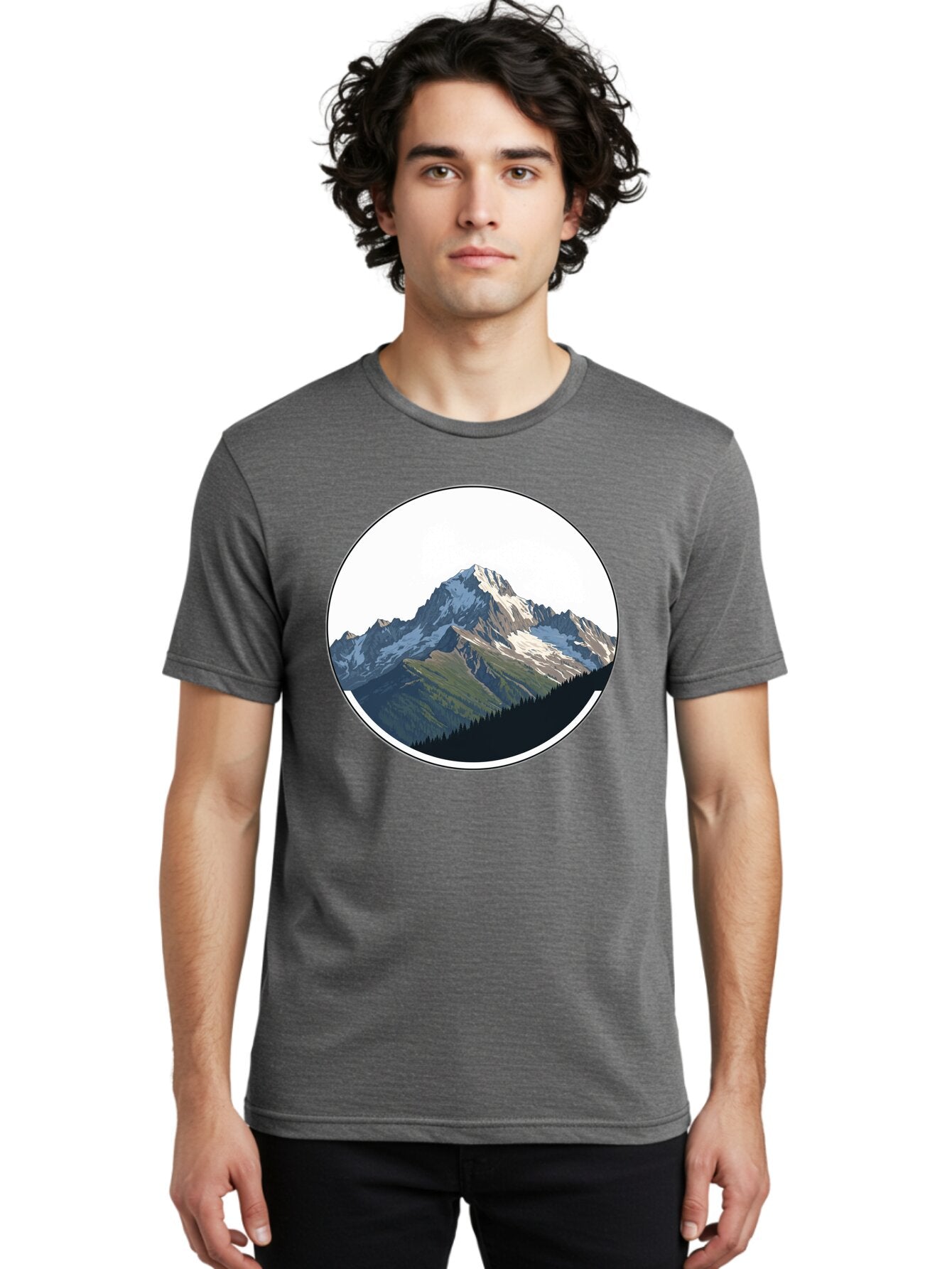 Mountain-Landscape-2 Men'S Graphic Tee, 100% Cotton, Comfortable Casual Summer Wear, Machine Washable, Vintage Camera, Old Camera, Antique Camera, Black Camera, Classic Photography, Photography Equipment, Nostalgic Device, Film Camera, Bam934 19