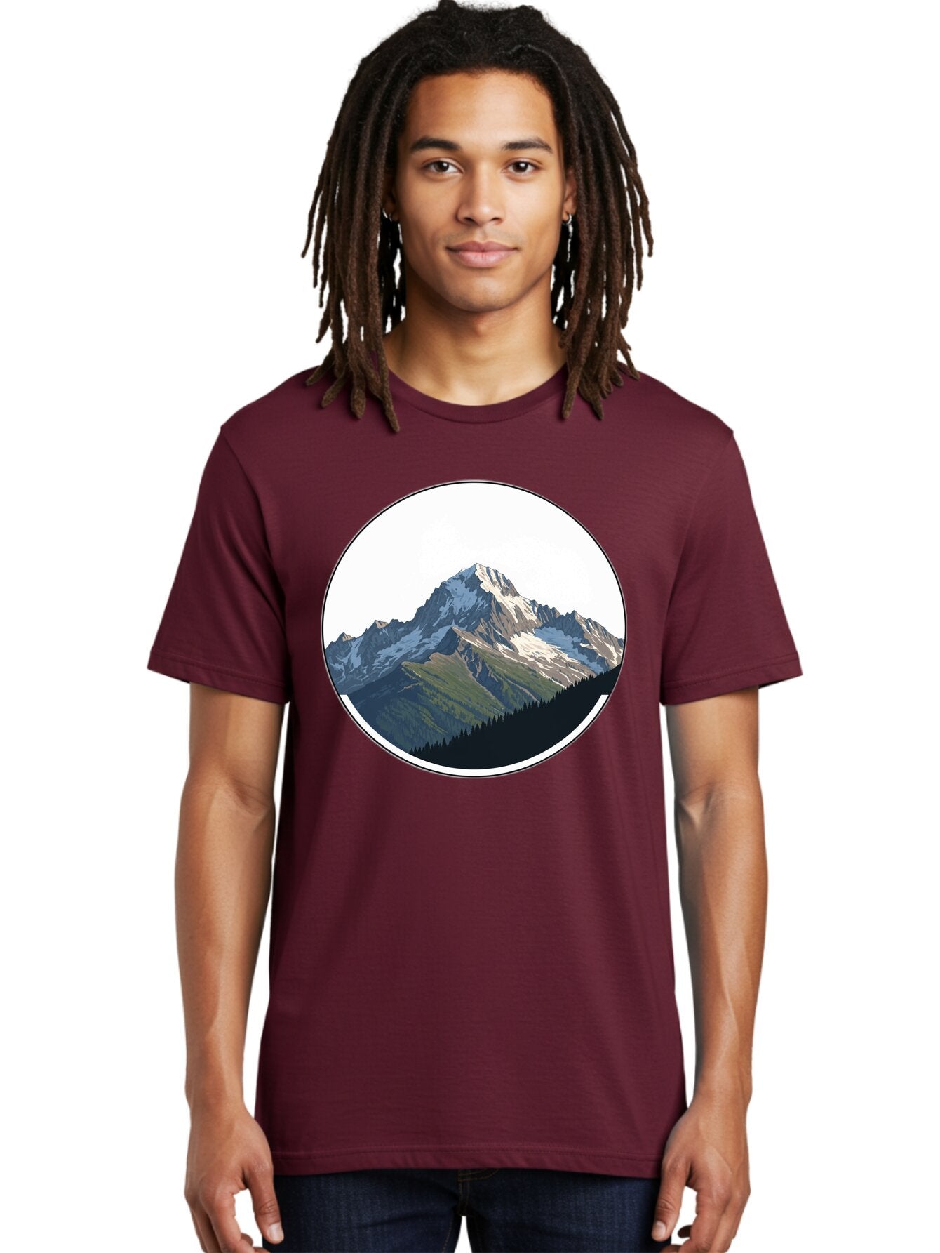 Mountain-Landscape-2 Men'S Graphic Tee, 100% Cotton, Comfortable Casual Summer Wear, Machine Washable, Vintage Camera, Old Camera, Antique Camera, Black Camera, Classic Photography, Photography Equipment, Nostalgic Device, Film Camera, Bam934 25