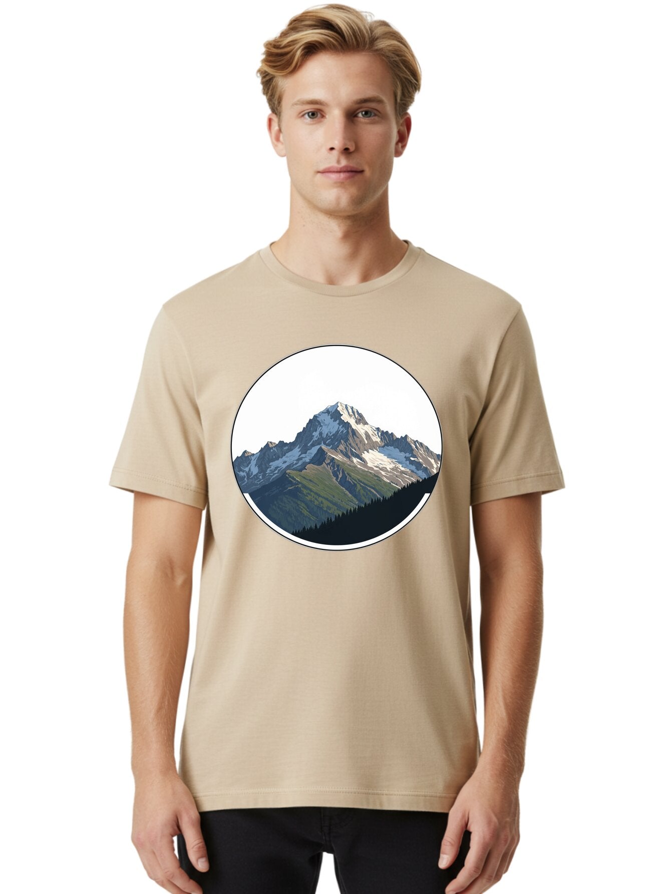 Mountain-Landscape-2 Men'S Graphic Tee, 100% Cotton, Comfortable Casual Summer Wear, Machine Washable, Vintage Camera, Old Camera, Antique Camera, Black Camera, Classic Photography, Photography Equipment, Nostalgic Device, Film Camera, Bam934 28