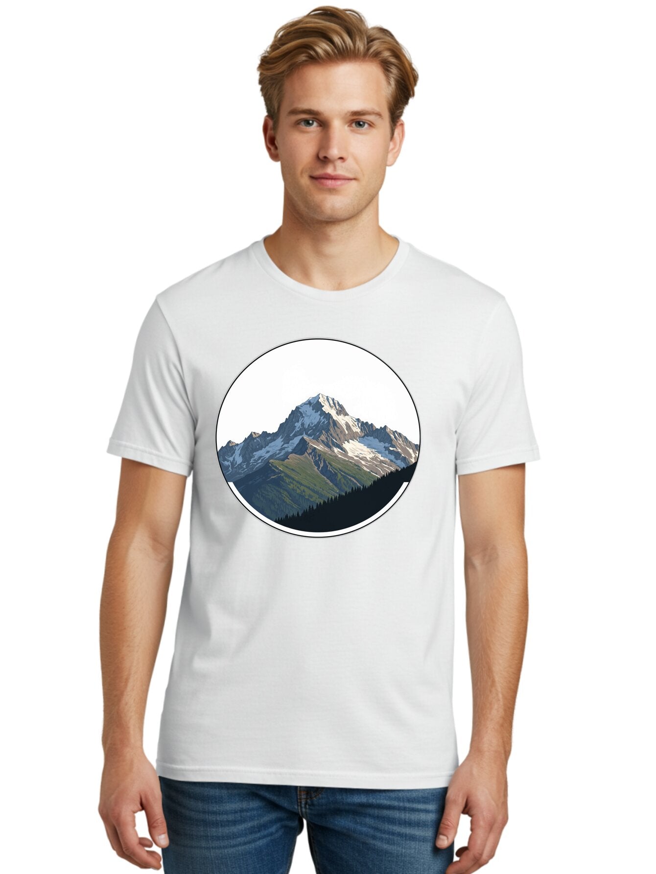 Mountain-Landscape-2 Men'S Graphic Tee, 100% Cotton, Comfortable Casual Summer Wear, Machine Washable, Vintage Camera, Old Camera, Antique Camera, Black Camera, Classic Photography, Photography Equipment, Nostalgic Device, Film Camera, Bam934 18