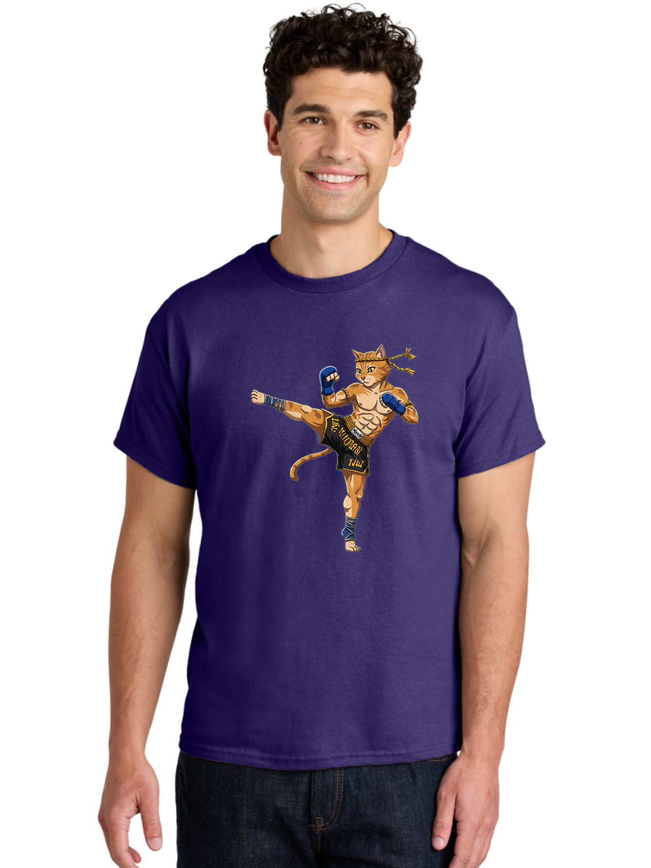 Muay-Thai-Cat-1 Men'S Graphic Tee, 100% Cotton, Comfortable Casual Summer Wear, Machine Washable, Vintage Camera, Old Camera, Antique Camera, Black Camera, Classic Photography, Photography Equipment, Nostalgic Device, Film Camera, Camera Art Bam941 18