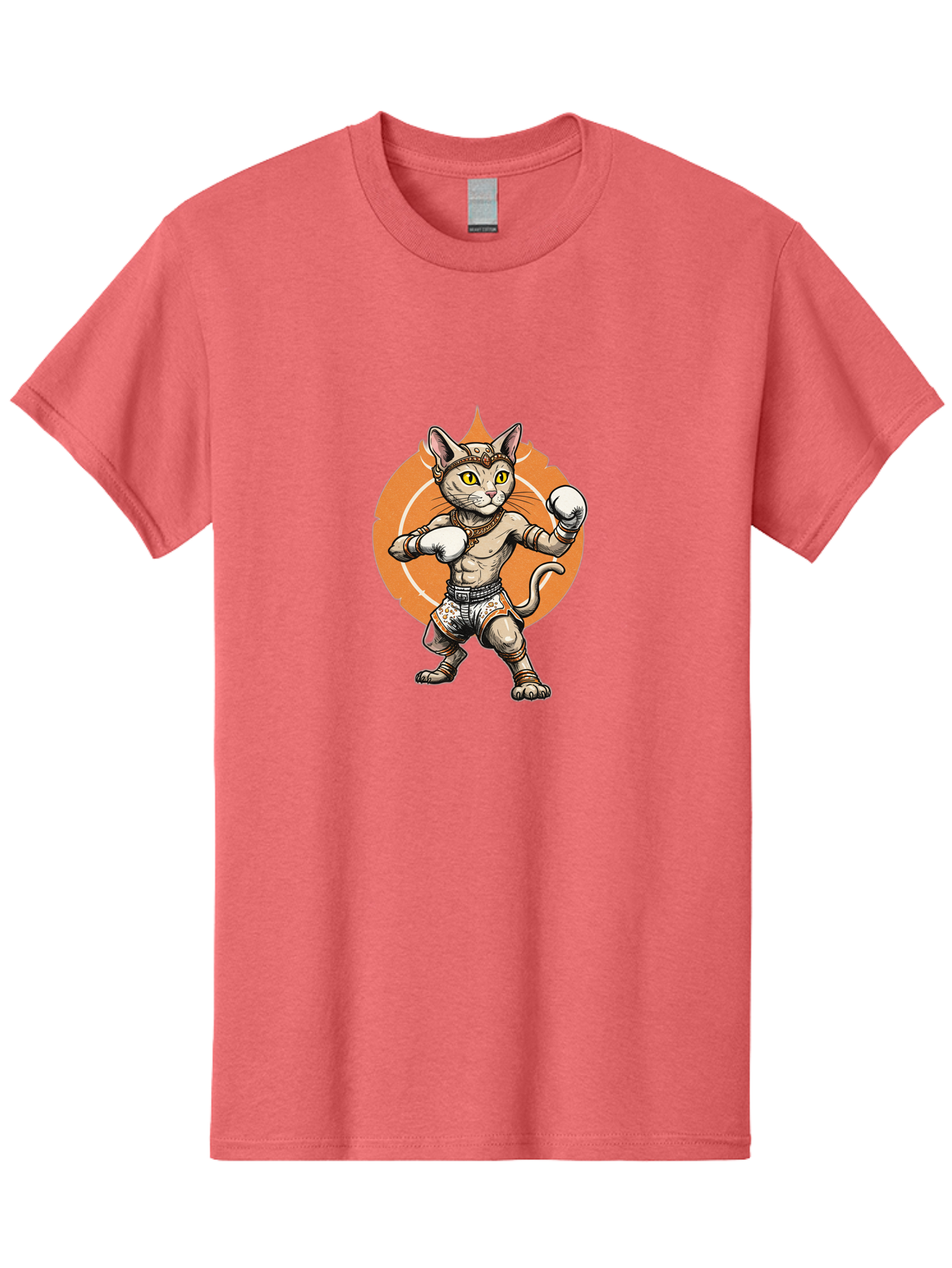 Muay-Thai-Cat-3 Men'S Graphic Tee, 100% Cotton, Comfortable Casual Summer Wear, Machine Washable, Vintage Camera, Old Camera, Antique Camera, Black Camera, Classic Photography, Photography Equipment, Nostalgic Device, Film Camera, Camera Art Bam943