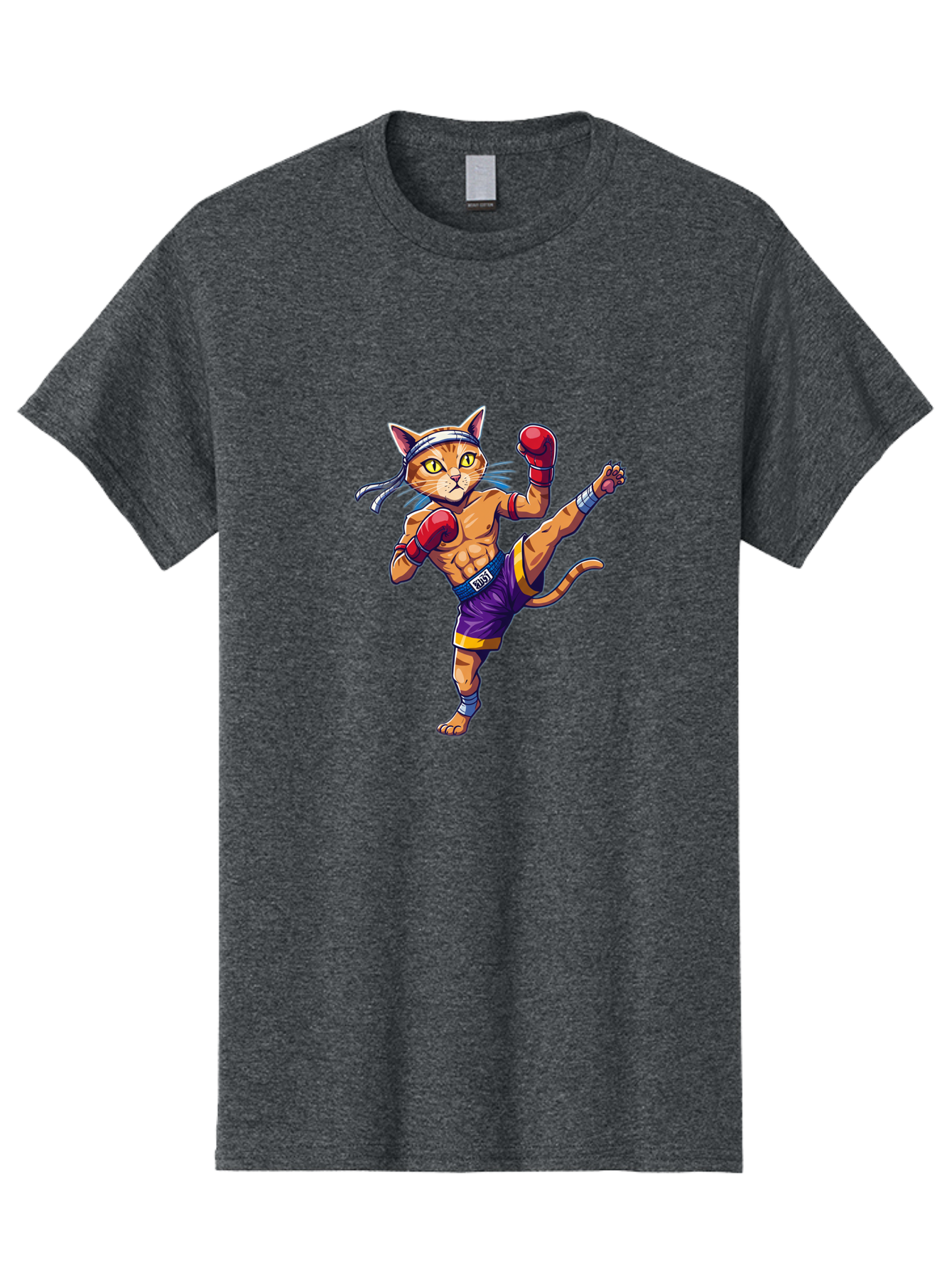 Muay-Thai-Cat-4 Men'S Graphic Tee, 100% Cotton, Comfortable Casual Summer Wear, Machine Washable, Vintage Camera, Old Camera, Antique Camera, Black Camera, Classic Photography, Photography Equipment, Nostalgic Device, Film Camera, Camera Art Bam944 7