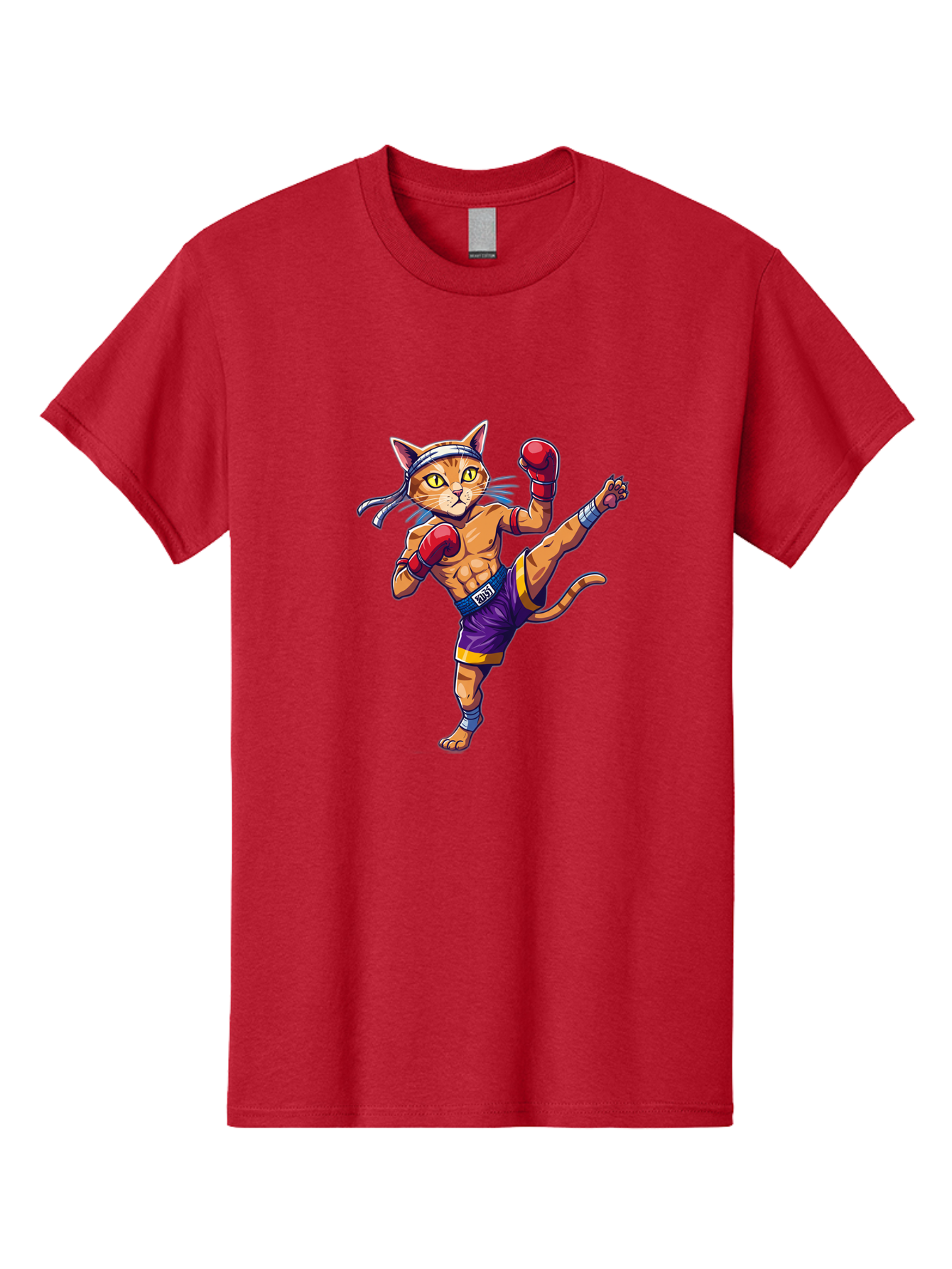 Muay-Thai-Cat-4 Men'S Graphic Tee, 100% Cotton, Comfortable Casual Summer Wear, Machine Washable, Vintage Camera, Old Camera, Antique Camera, Black Camera, Classic Photography, Photography Equipment, Nostalgic Device, Film Camera, Camera Art Bam944