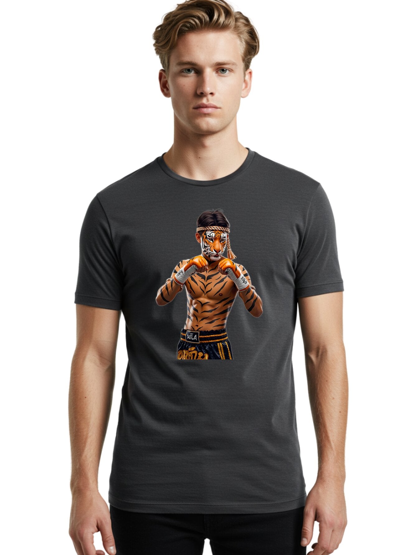 Muay-Thai-Fighter-3 Men'S Graphic Tee, 100% Cotton, Comfortable Casual Summer Wear, Machine Washable, Vintage Camera, Old Camera, Antique Camera, Black Camera, Classic Photography, Photography Equipment, Nostalgic Device, Film Camera, Bam948 25