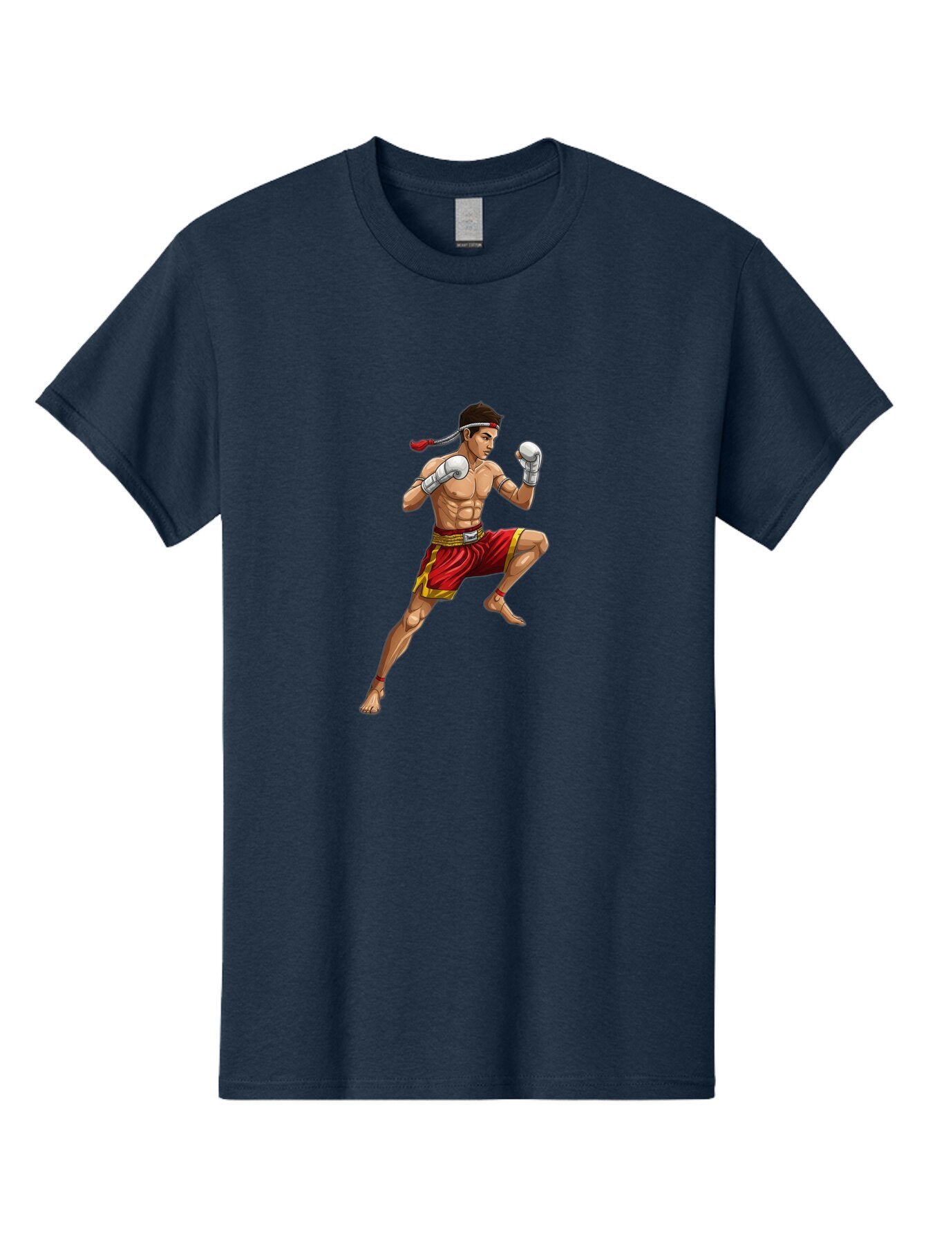 Muay-Thai-Fighter-4 Men'S Graphic Tee, 100% Cotton, Comfortable Casual Summer Wear, Machine Washable, Vintage Camera, Old Camera, Antique Camera, Black Camera, Classic Photography, Photography Equipment, Nostalgic Device, Film Camera, Bam949 4