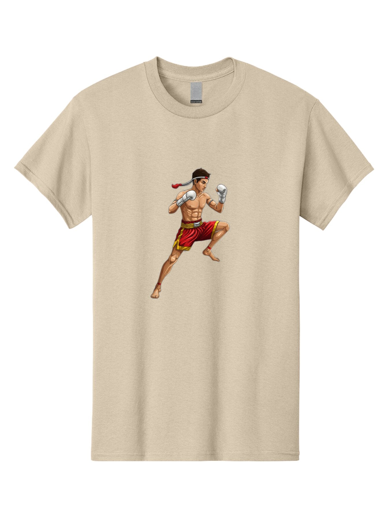 Muay-Thai-Fighter-4 Men'S Graphic Tee, 100% Cotton, Comfortable Casual Summer Wear, Machine Washable, Vintage Camera, Old Camera, Antique Camera, Black Camera, Classic Photography, Photography Equipment, Nostalgic Device, Film Camera, Bam949