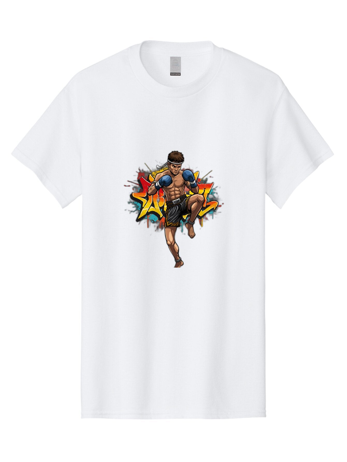 Muay-Thai-Fighter-5 Men'S Graphic Tee, 100% Cotton, Comfortable Casual Summer Wear, Machine Washable, Vintage Camera, Old Camera, Antique Camera, Black Camera, Classic Photography, Photography Equipment, Nostalgic Device, Film Camera, Bam950 12