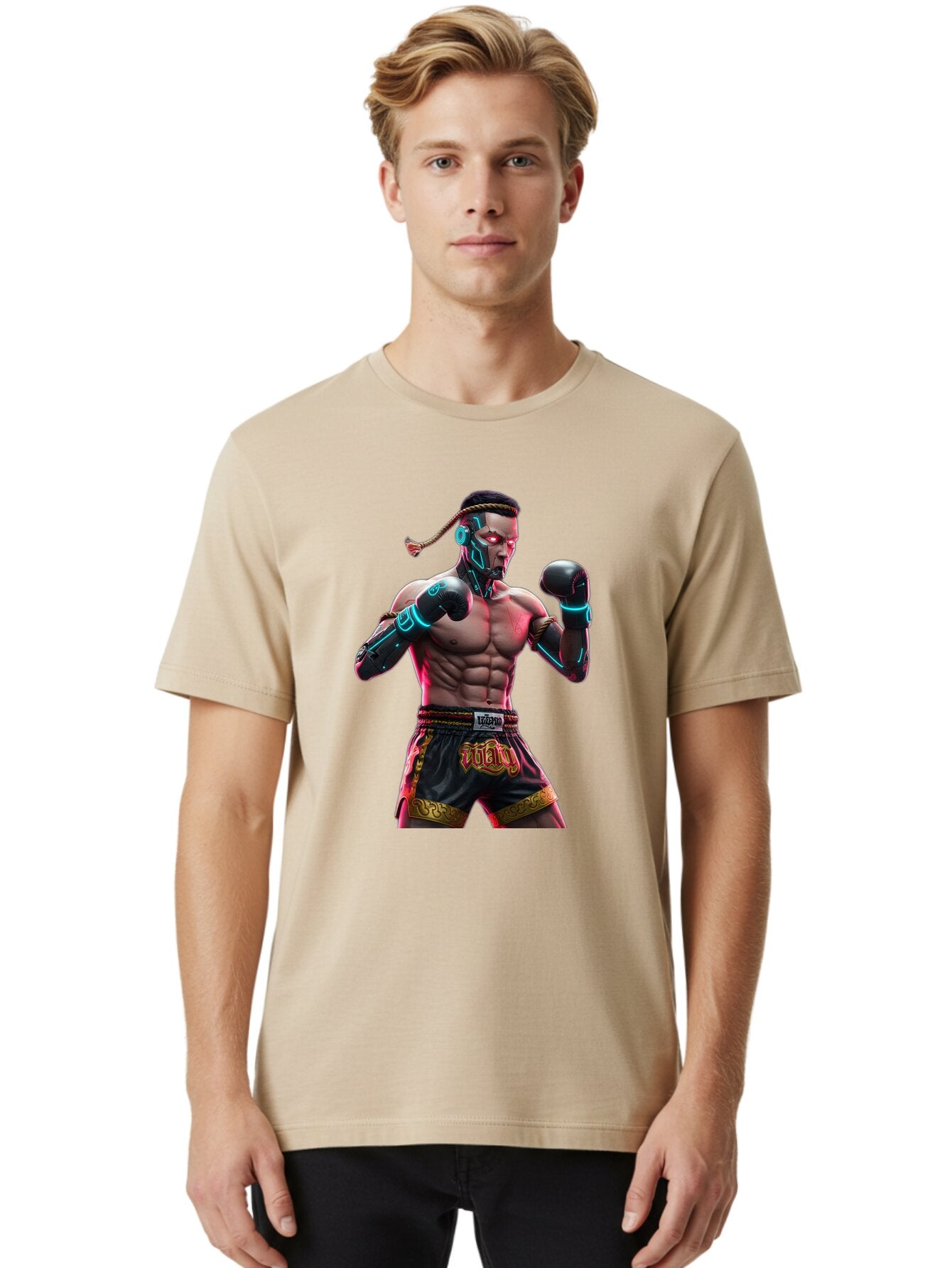 Muay-Thai-Fighter-6 Men'S Graphic Tee, 100% Cotton, Comfortable Casual Summer Wear, Machine Washable, Vintage Camera, Old Camera, Antique Camera, Black Camera, Classic Photography, Photography Equipment, Nostalgic Device, Film Camera, Bam951 26