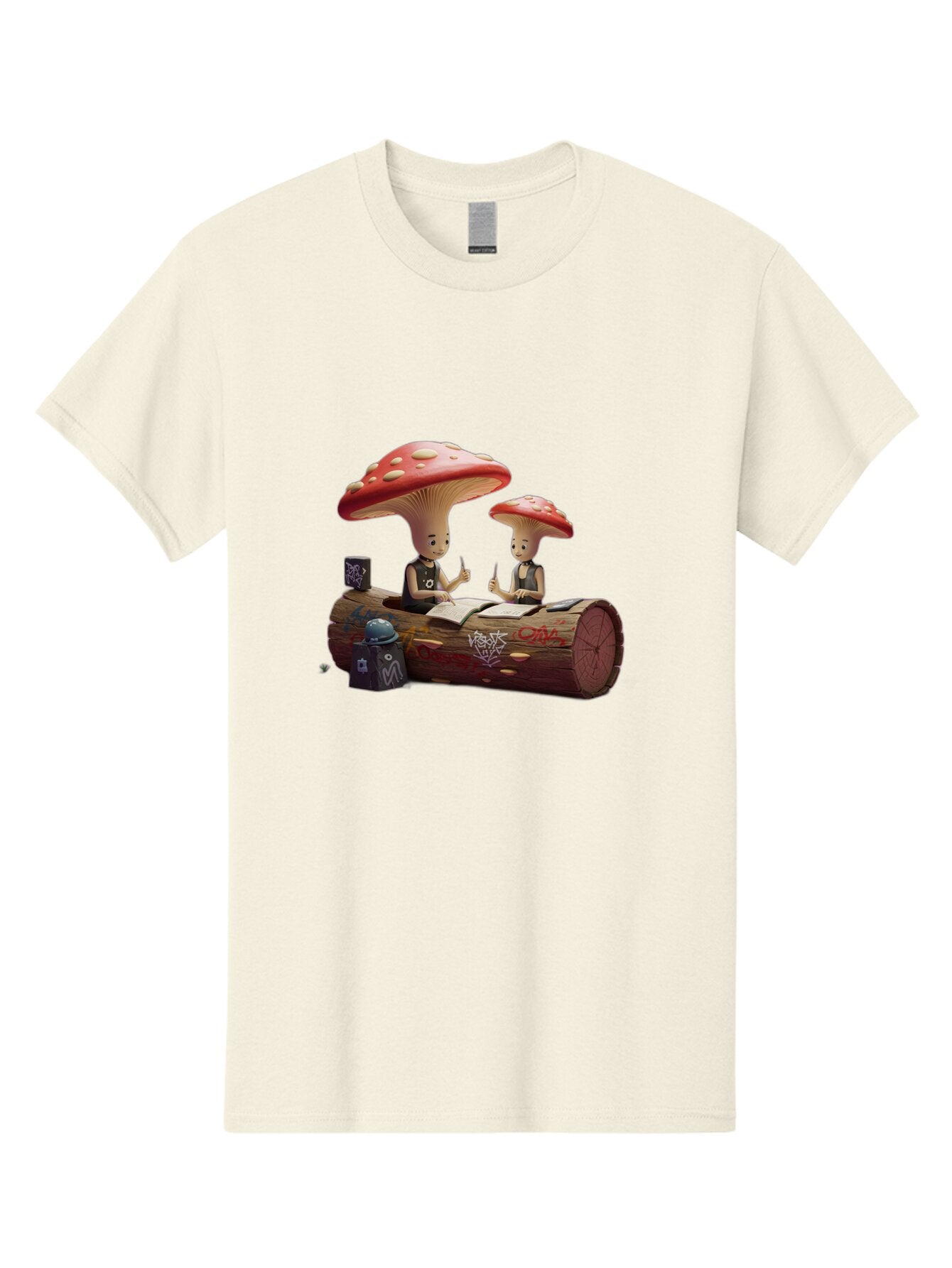 Mushroom-Characters-Studying Men'S Graphic Tee, 100% Cotton, Comfortable Casual Summer Wear, Machine Washable, Vintage Camera, Old Camera, Antique Camera, Black Camera, Classic Photography, Photography Equipment, Nostalgic Device, Film Camera, Bam959 10